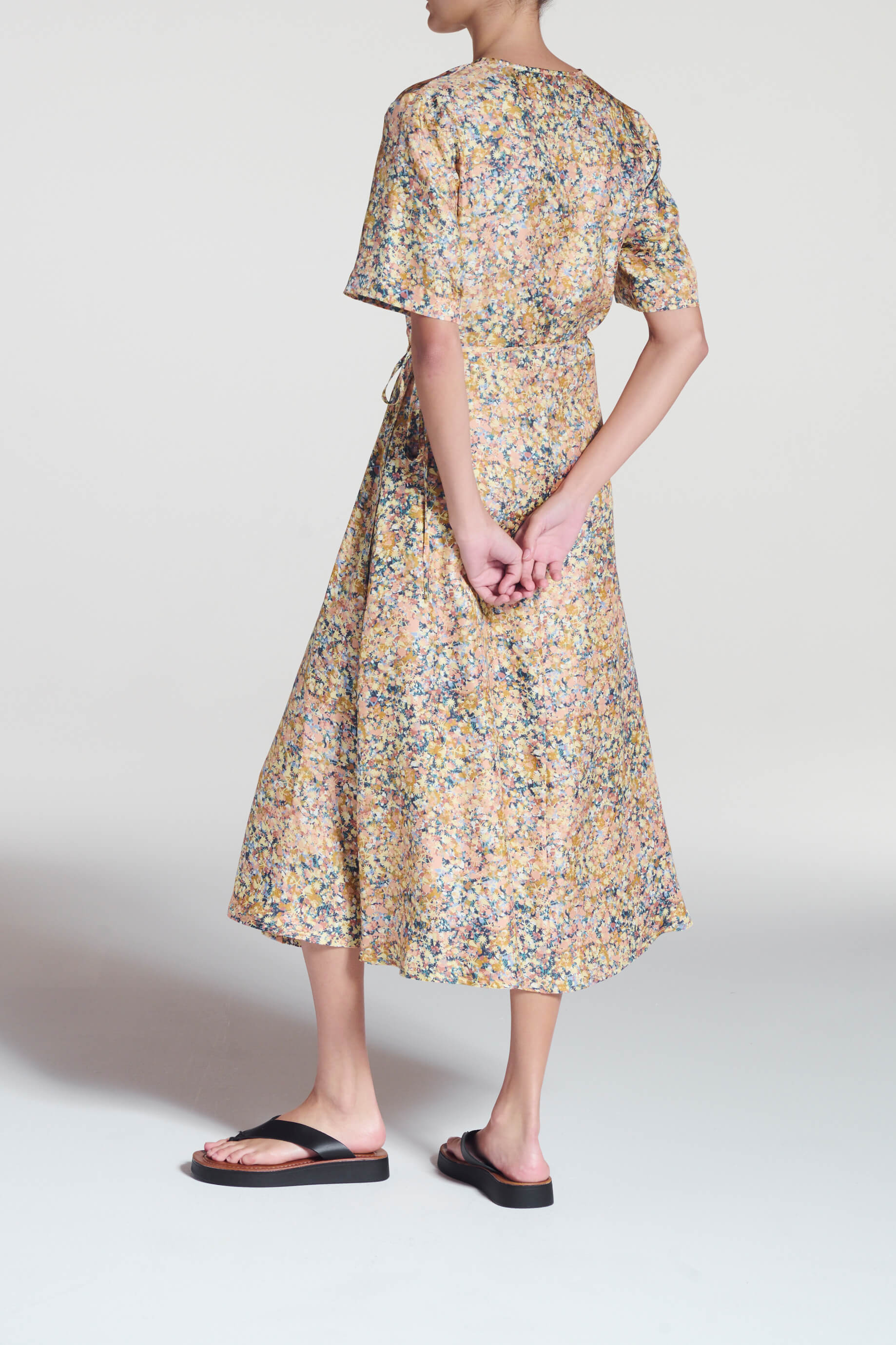 Phoenix Dress Beachscape Tan Silk Twill