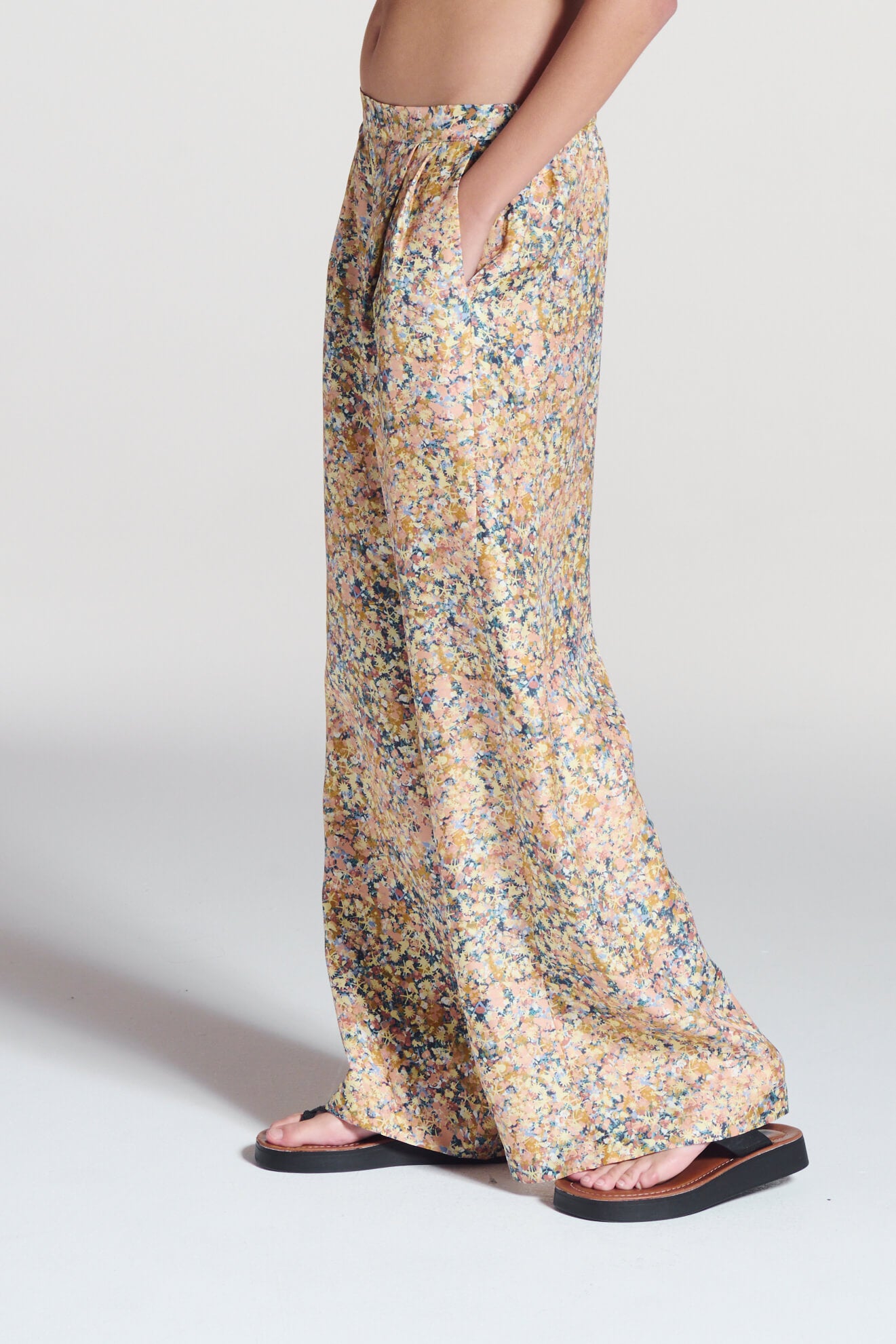 Isola Trouser Beachscape Tan Silk Twill