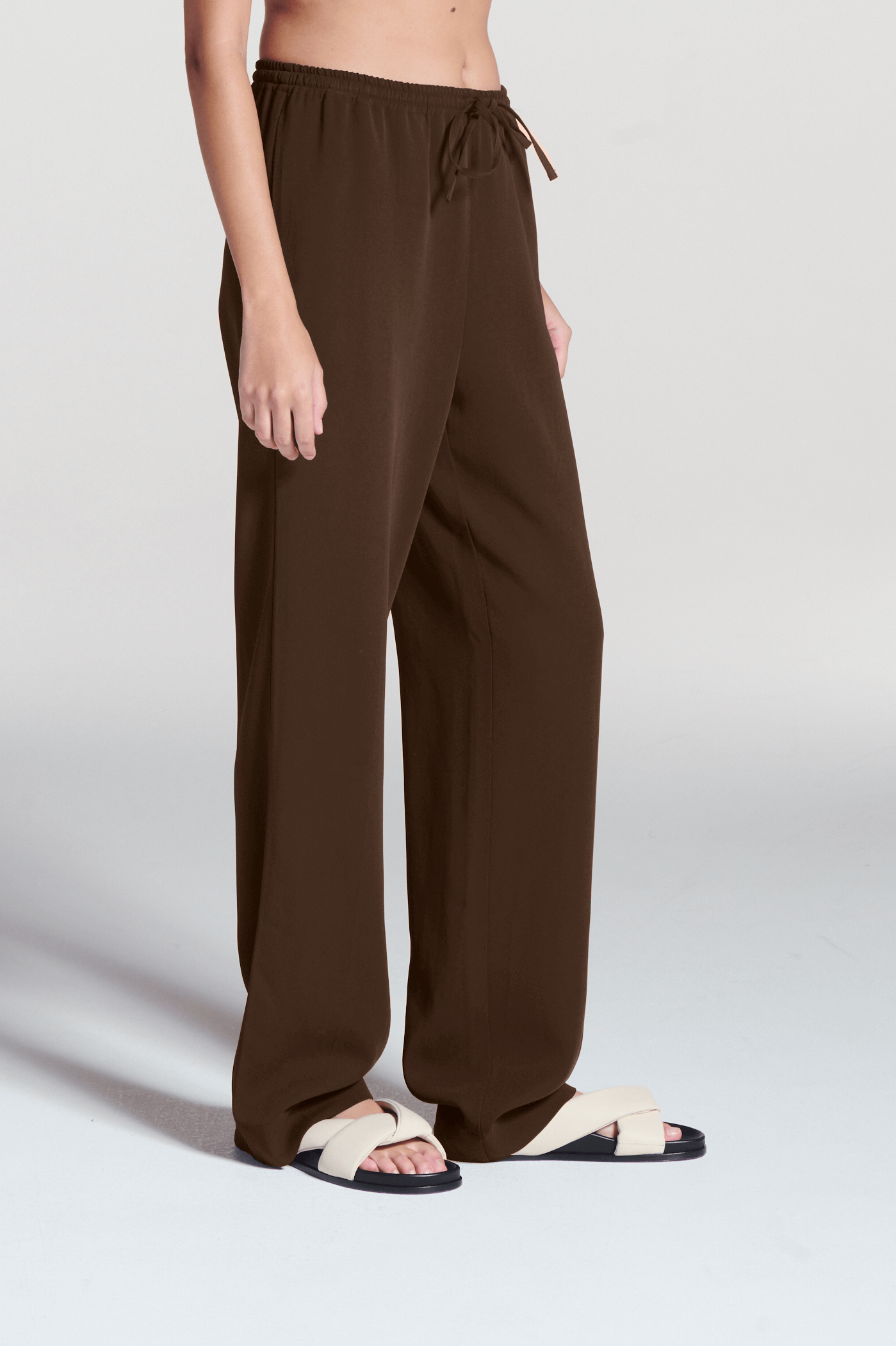 Aurelia Trouser Coffee Viscose Crepe