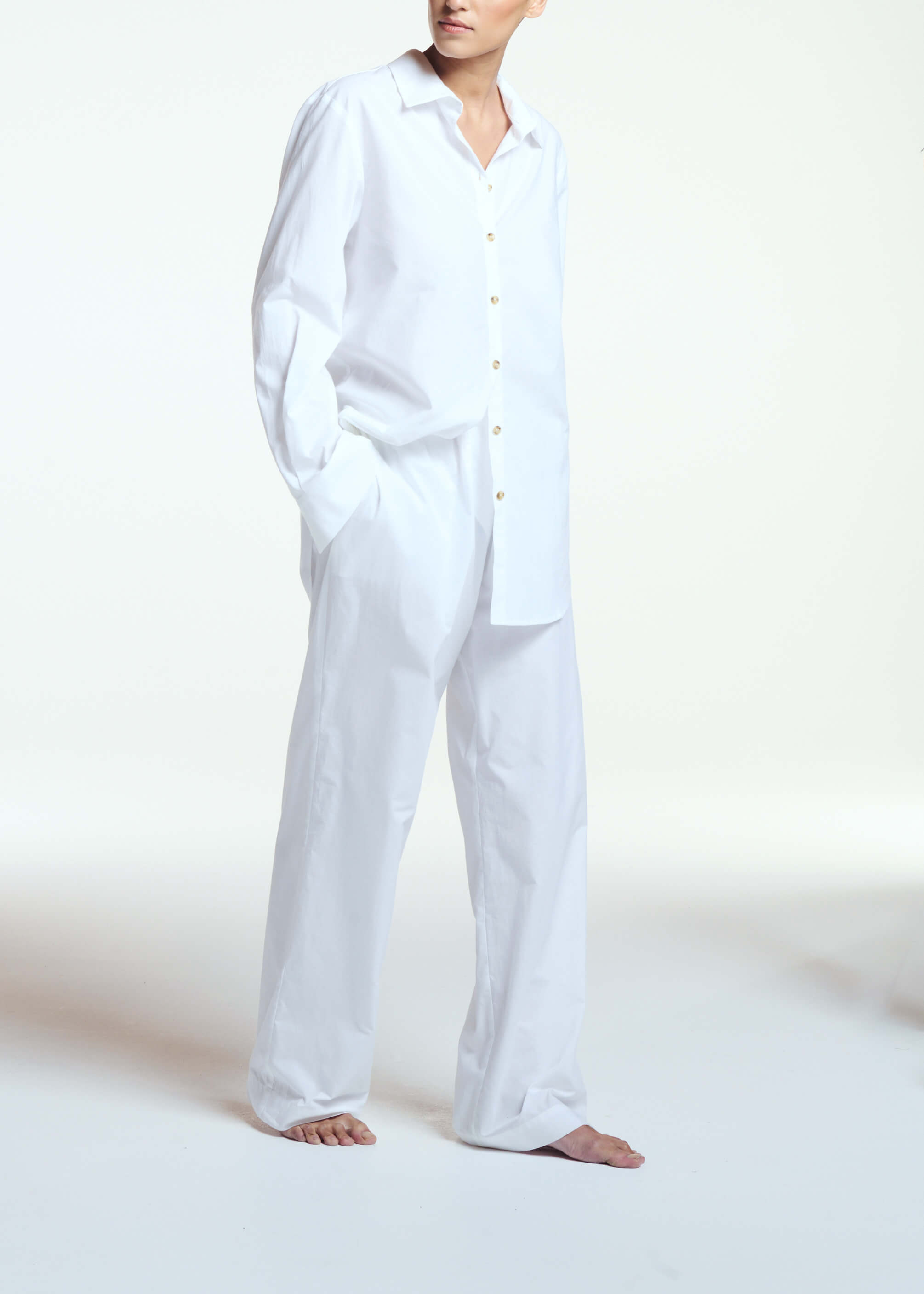 Rosa Trouser White Cotton