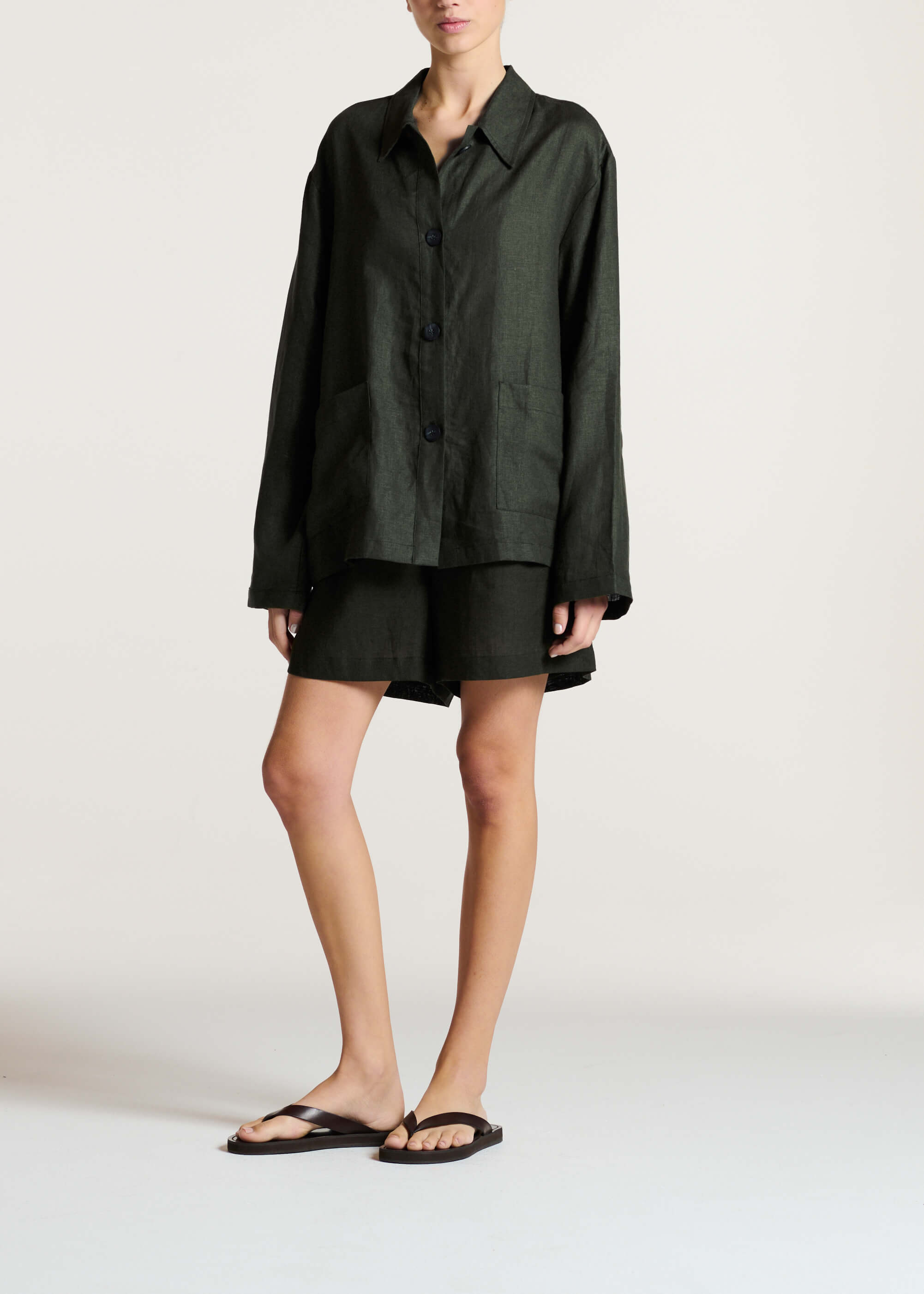 Valera Jacket Sea Moss Green Linen