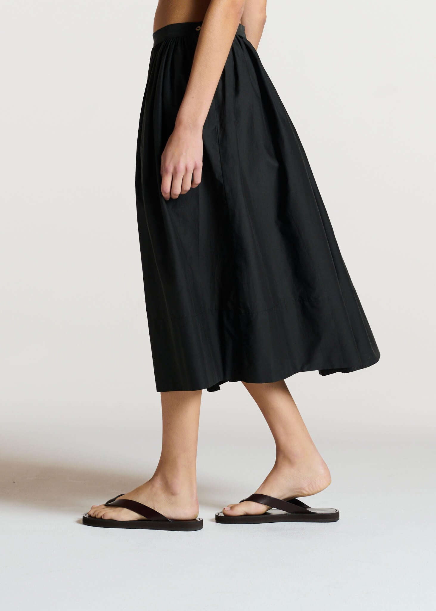 Paros Skirt Dusk Black Silk Cotton Voile