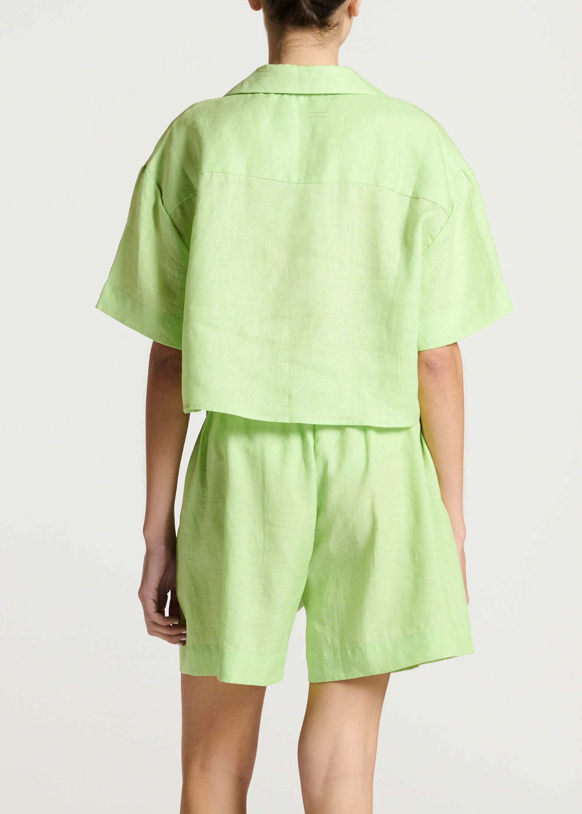 Lincoln Shirt Citrus Green Linen