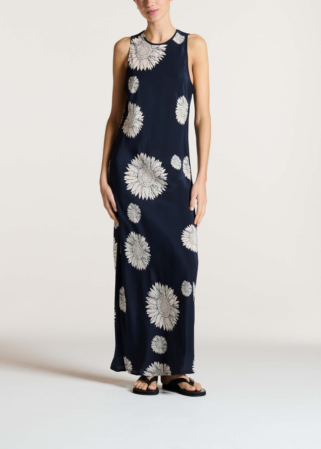 Valencia Dress Sunflower Silk Crepe
