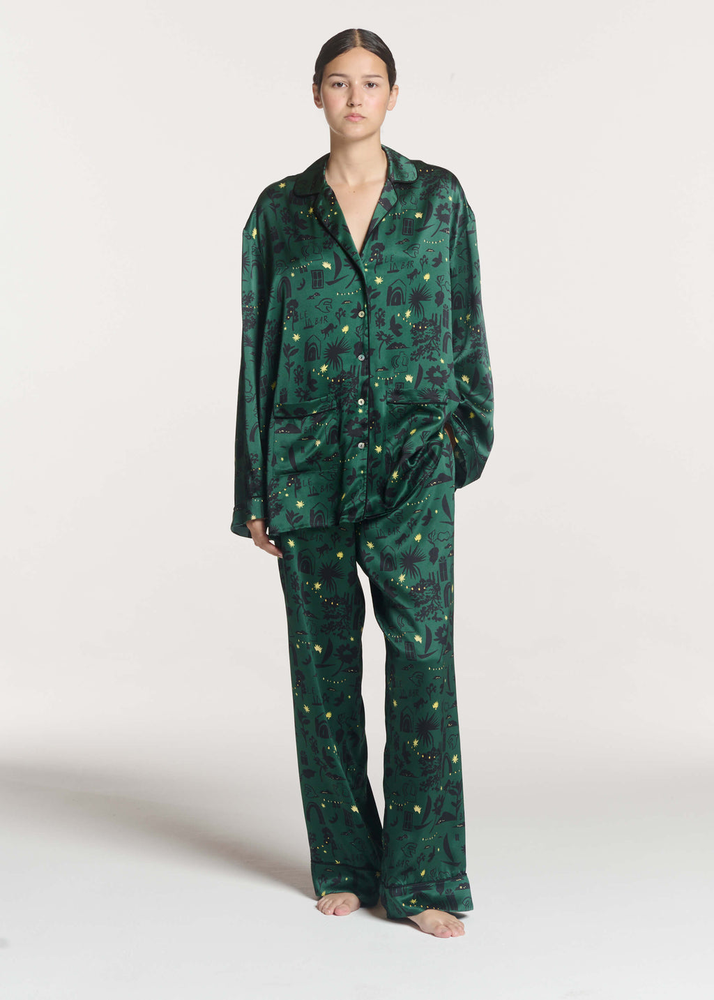 London Trouser Nightstar Silk Charmeuse