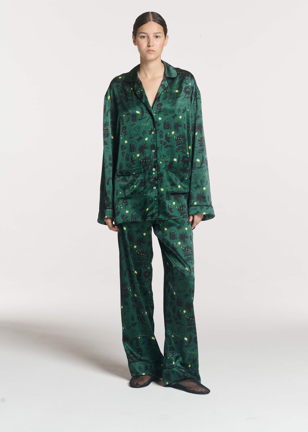 Alba Shirt Nightstar Silk Charmeuse