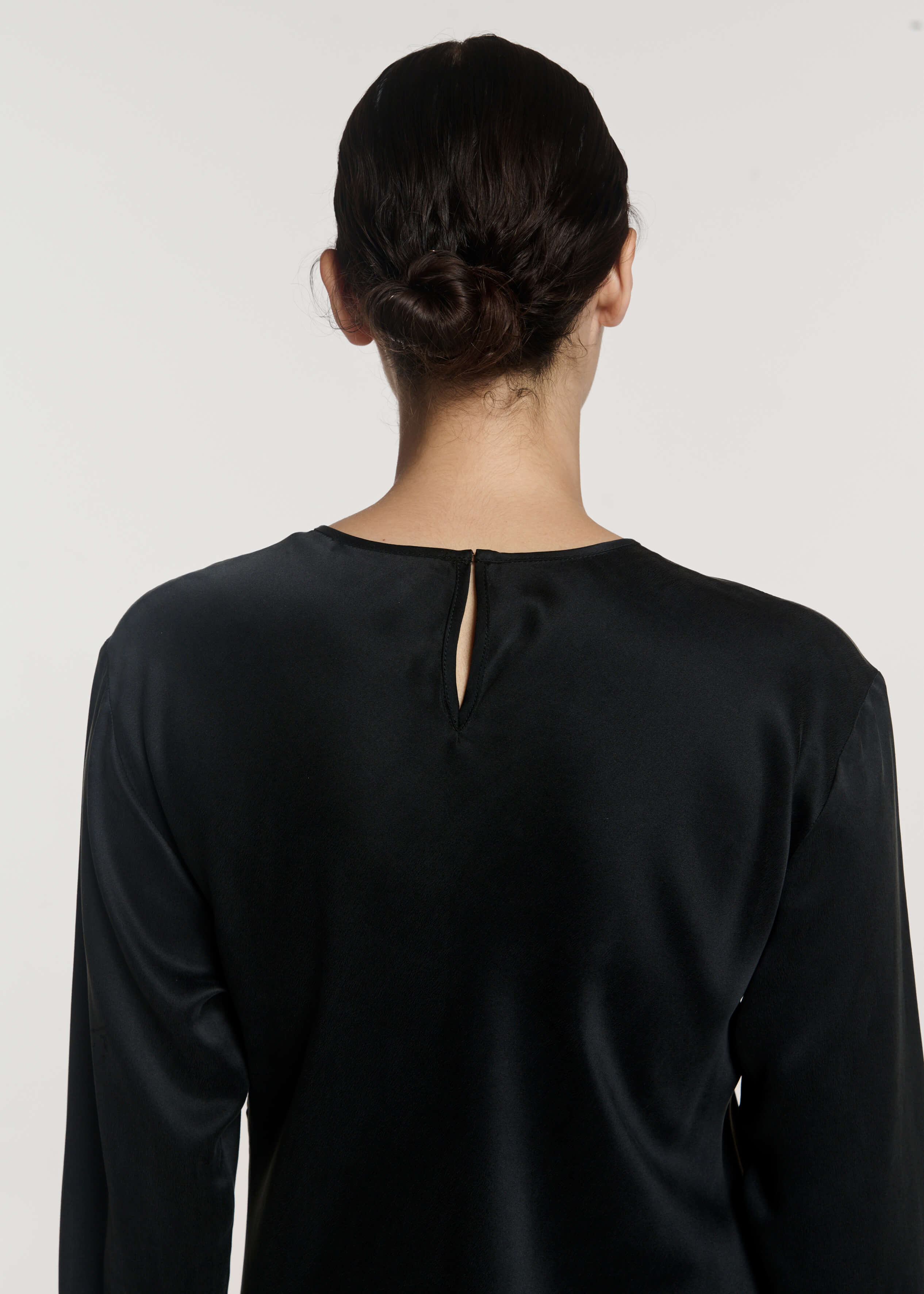 Salina Dress Black Silk Charmeuse