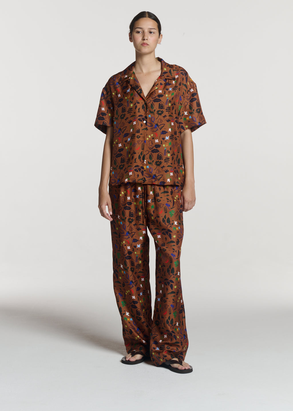 Prague Shirt Surreal Silhouette Silk Twill