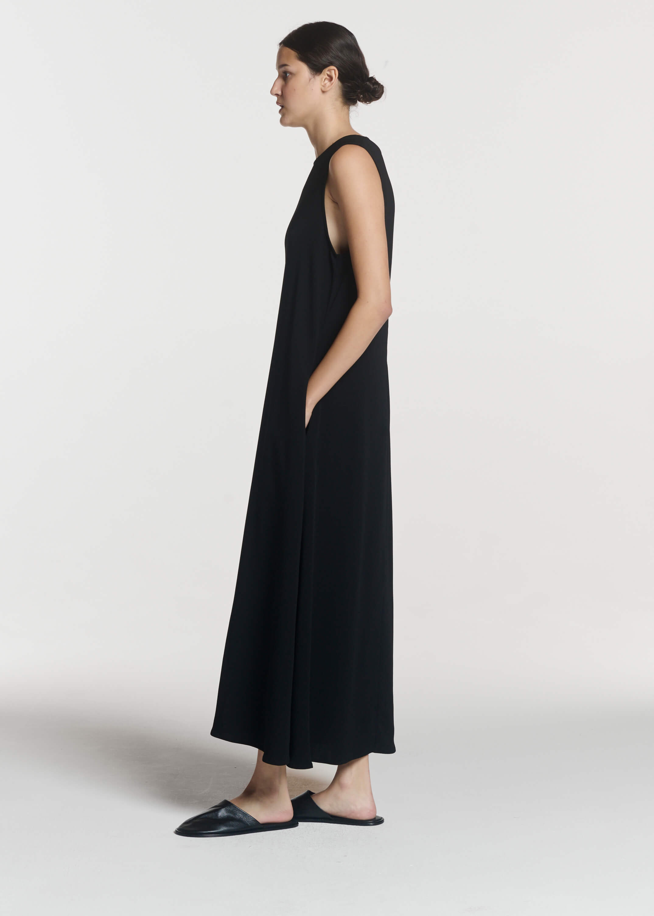 Siena Dress Black Viscose Crepe