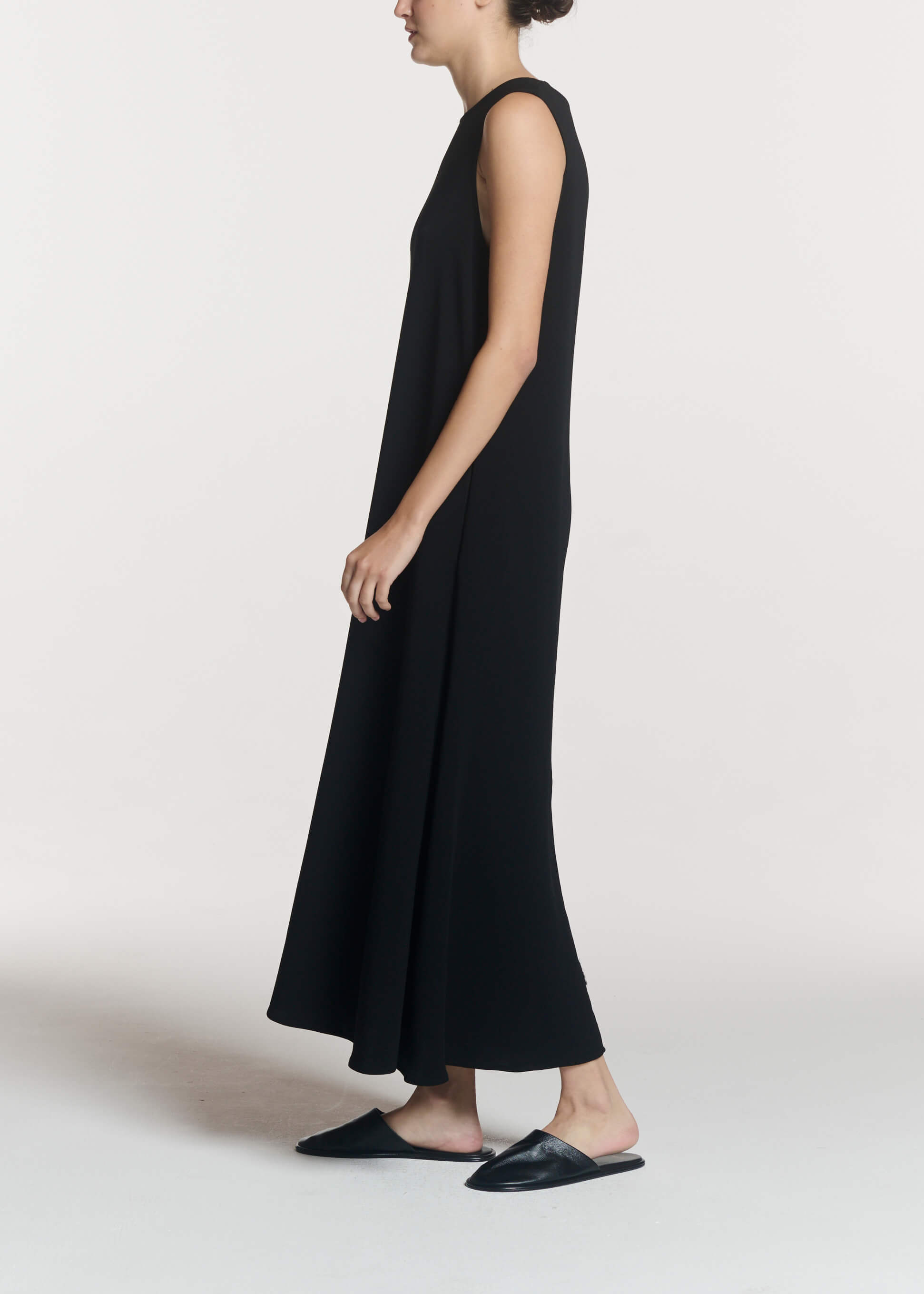 Siena Dress Black Viscose Crepe