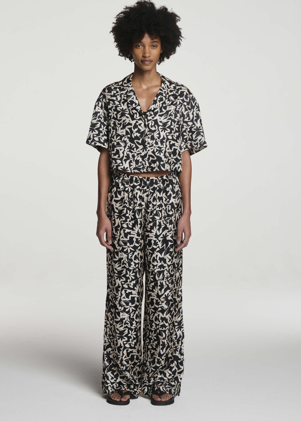 Lincoln Shirt Abstract Garden Silk Twill