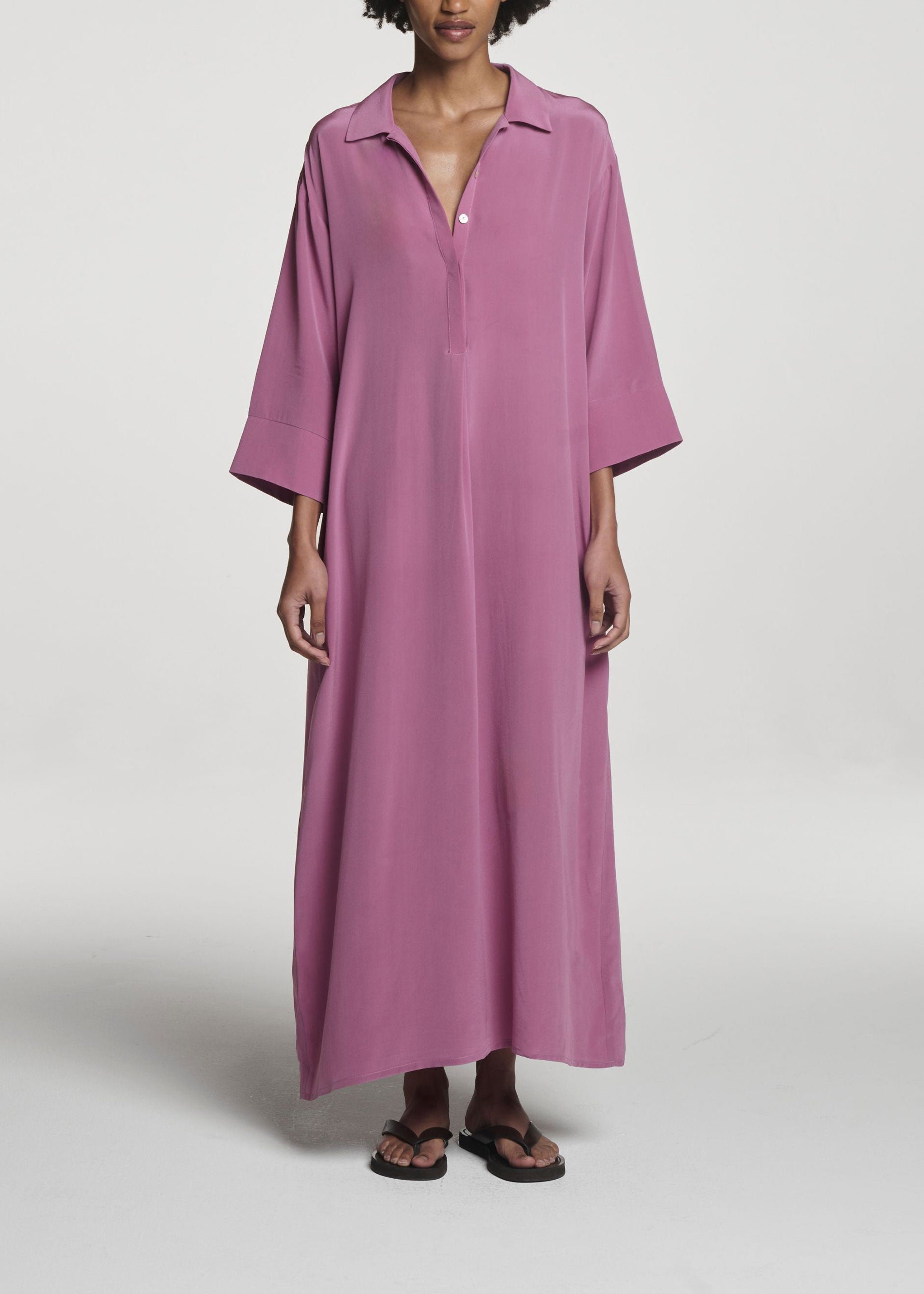 Enna Dress Rose Pink Silk Crepe