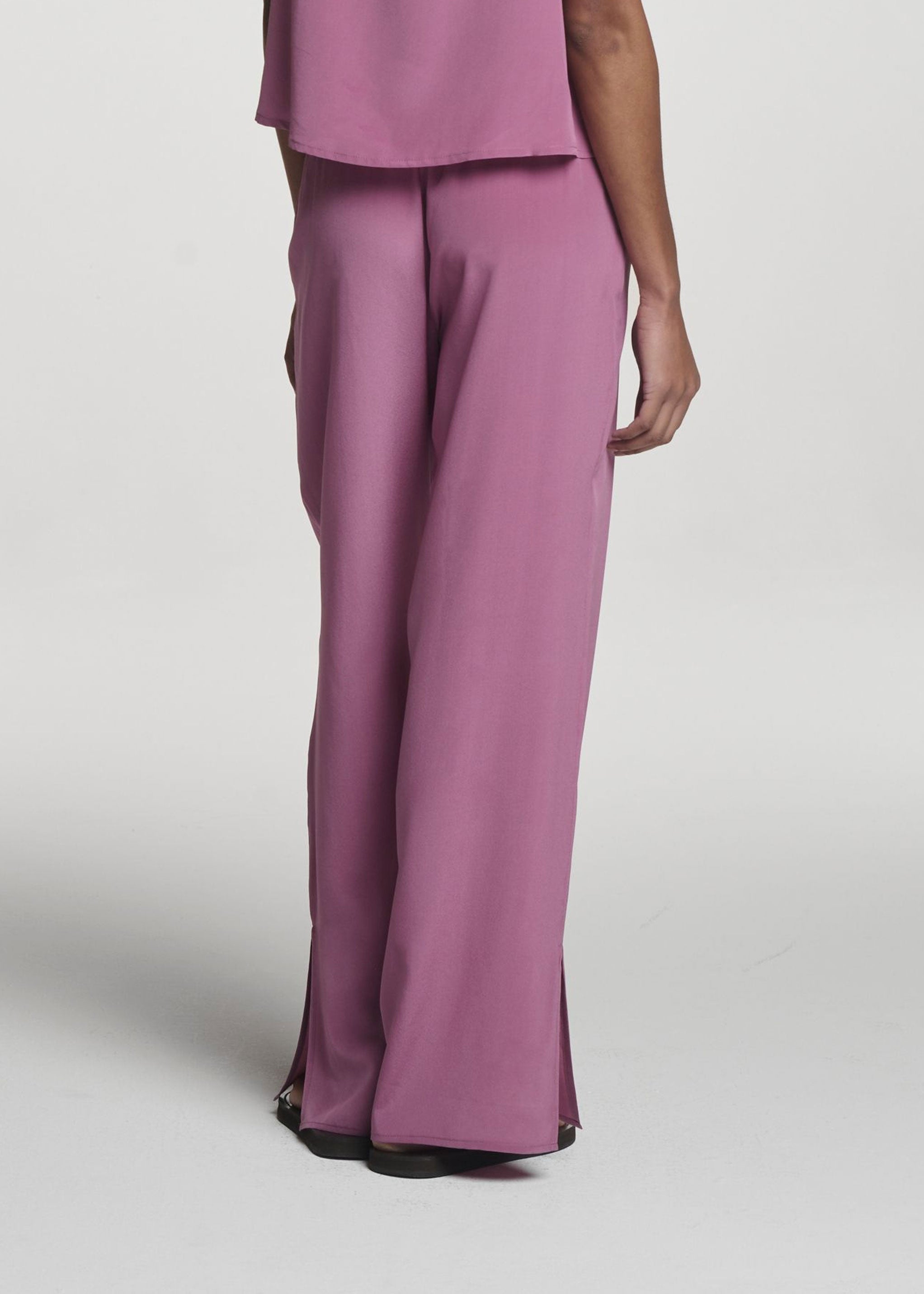 Loreto Trouser Rose Pink Silk Crepe