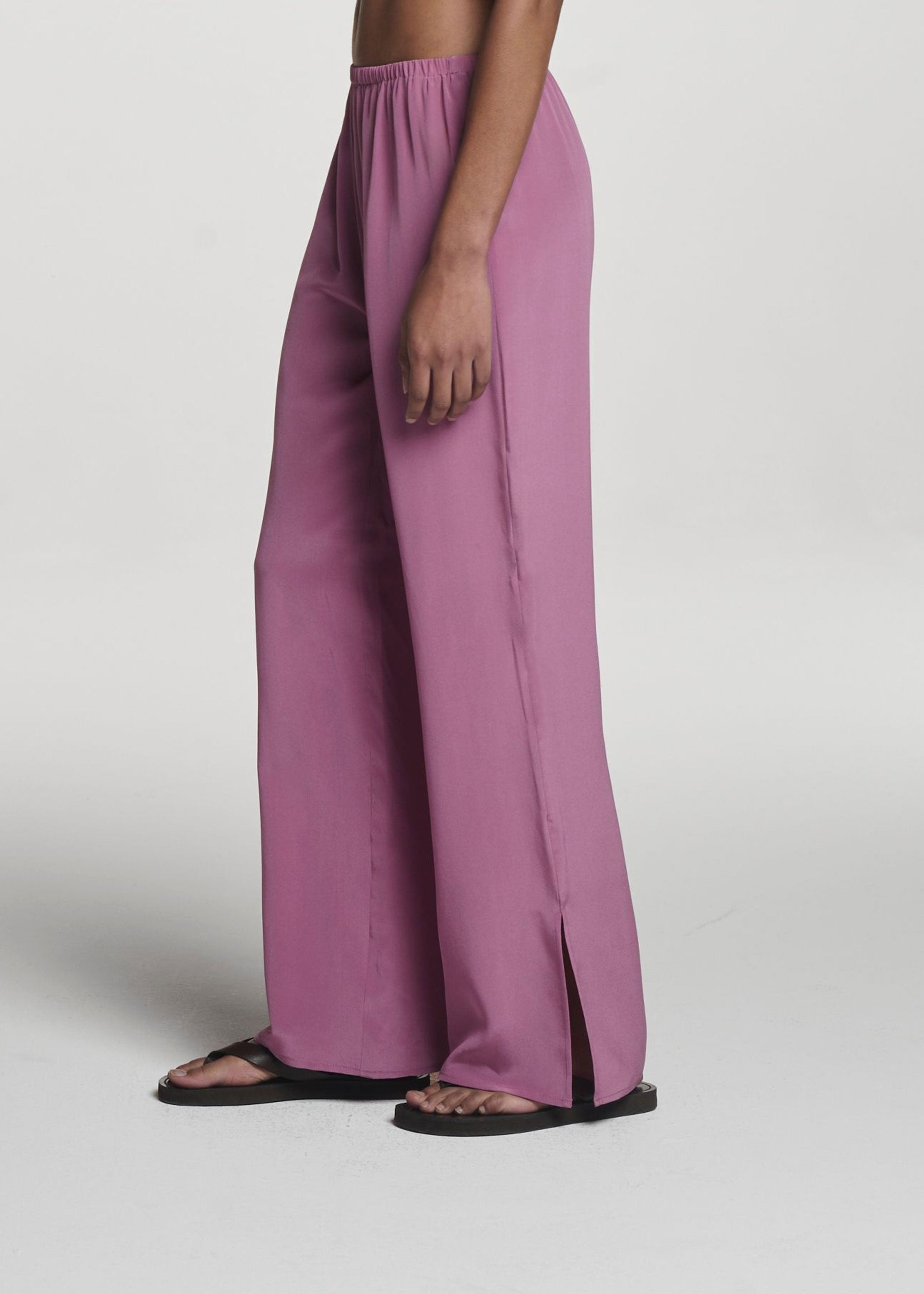 Loreto Trouser Rose Pink Silk Crepe