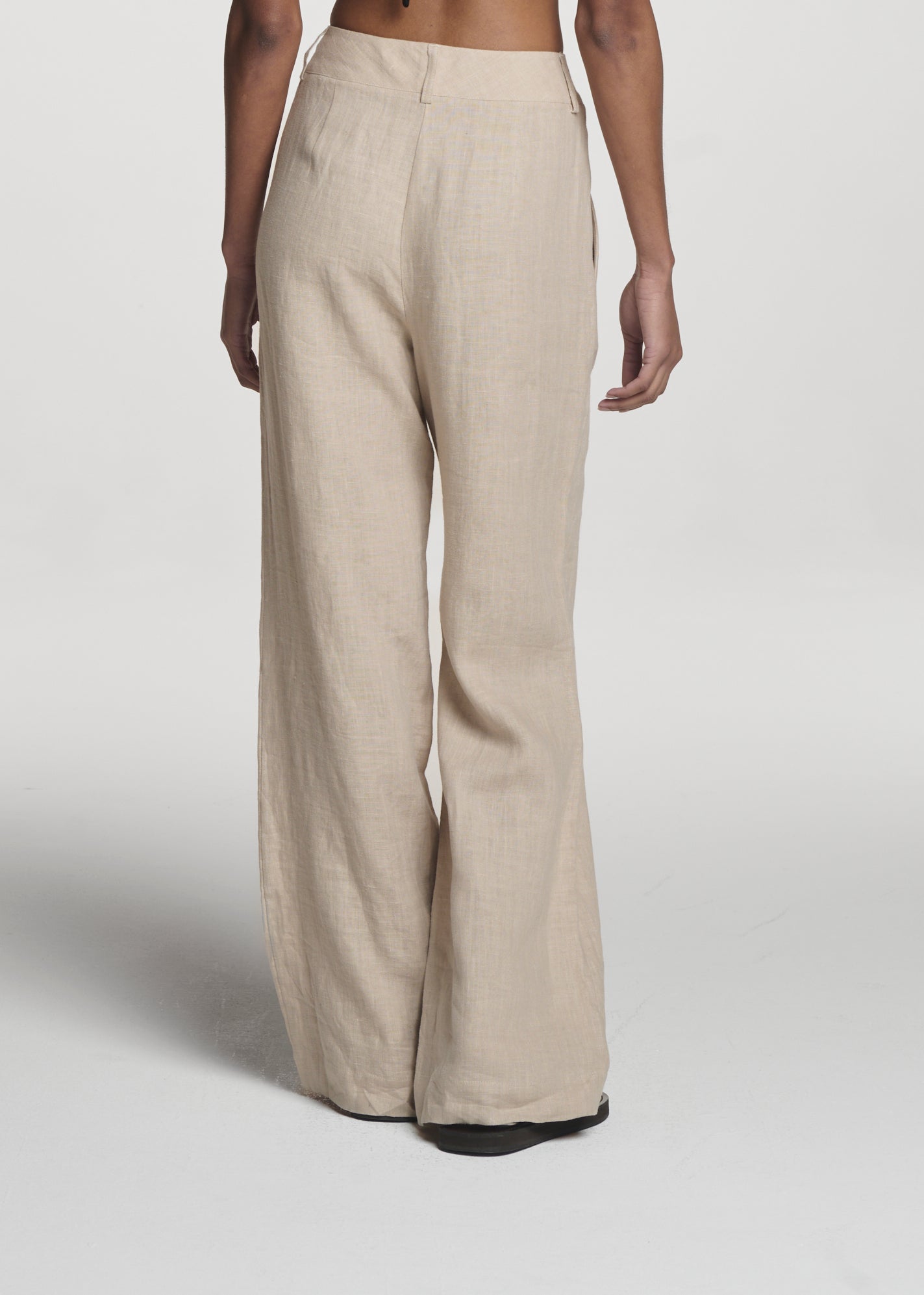 Rivello Trouser Heathered Sand Linen