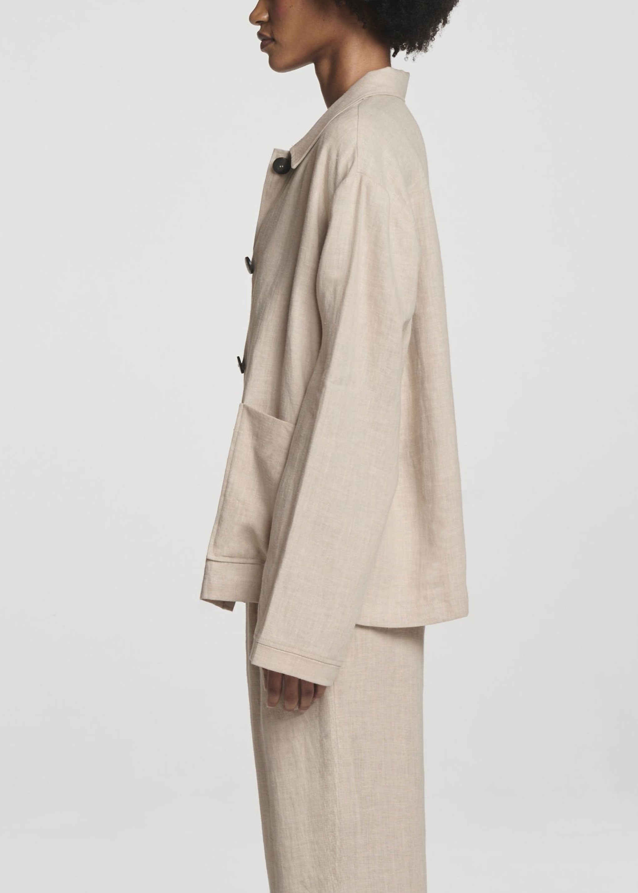 Valera Jacket Heathered Sand Linen