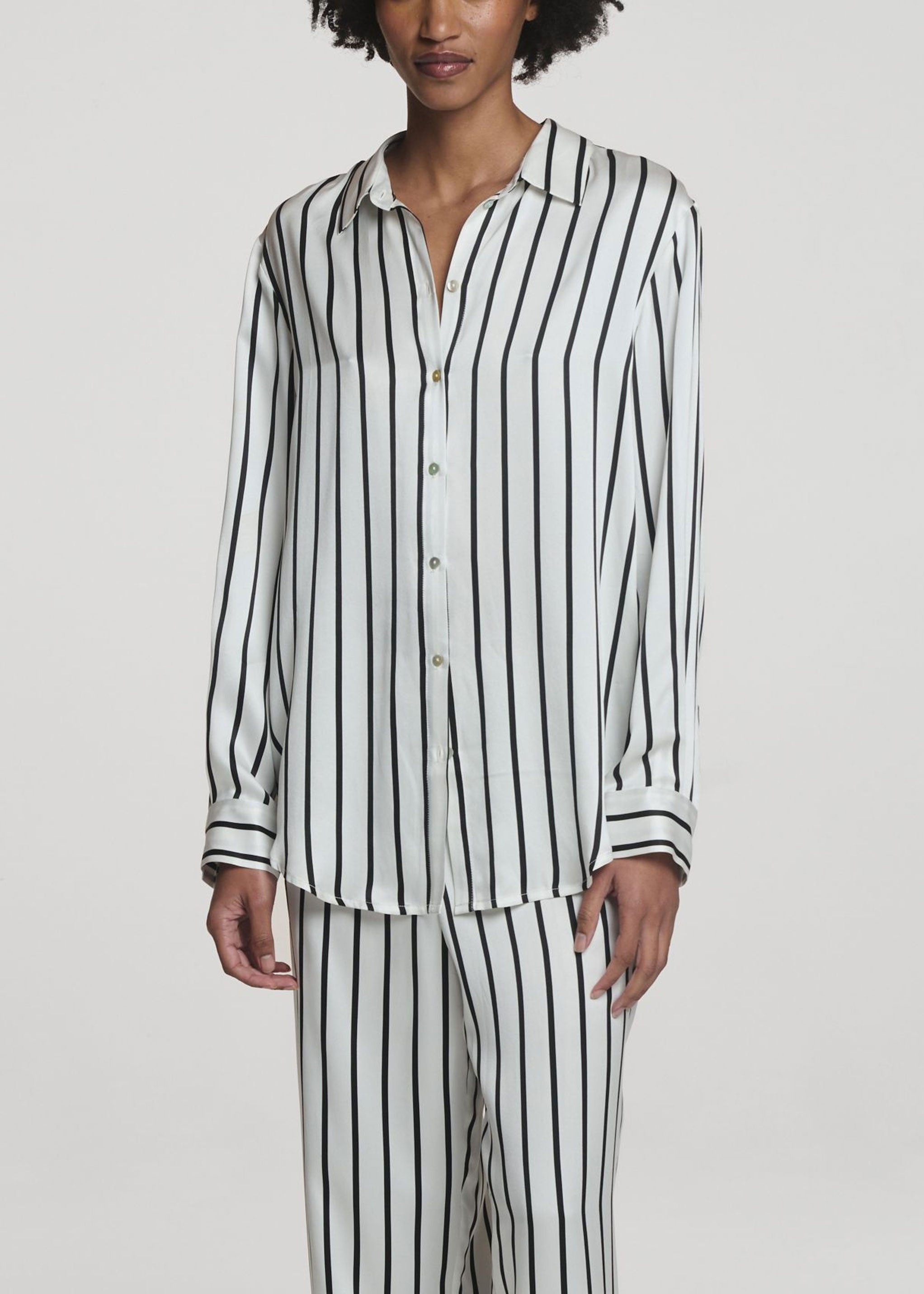 London Shirt Jet Black Silk