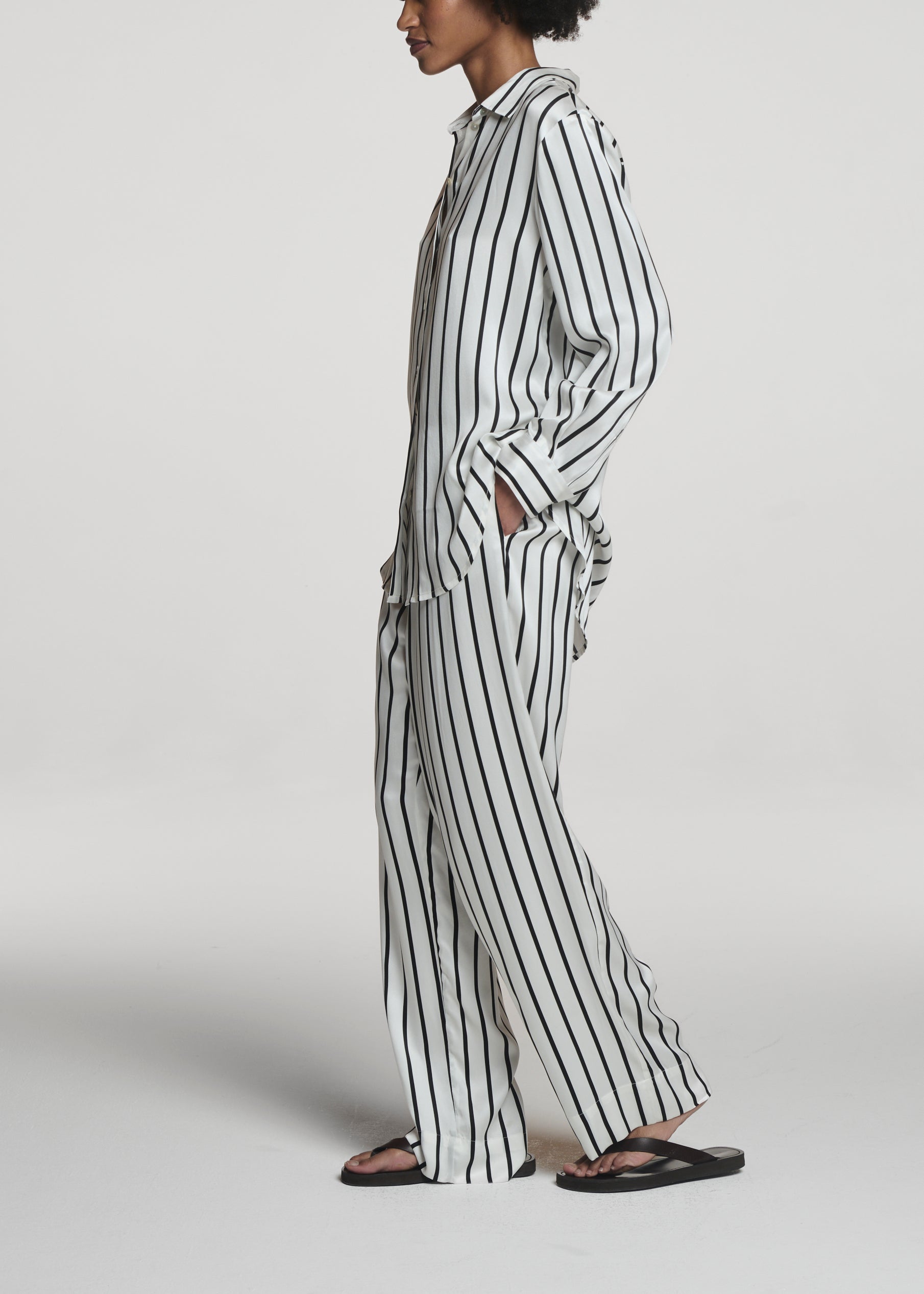 London Shirt Jet Black Silk