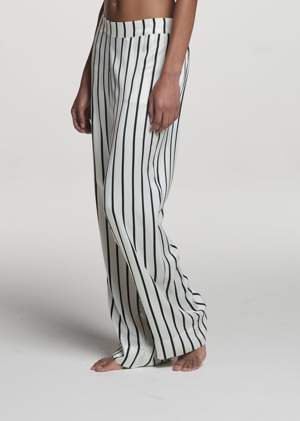 London Trouser Jet Black Silk