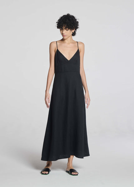 asceno linen dress Ida Black Heavy ready essential Color:819black 7017whtie Silhouette__Trumpet/Mermaid The Blue Kimono (girl