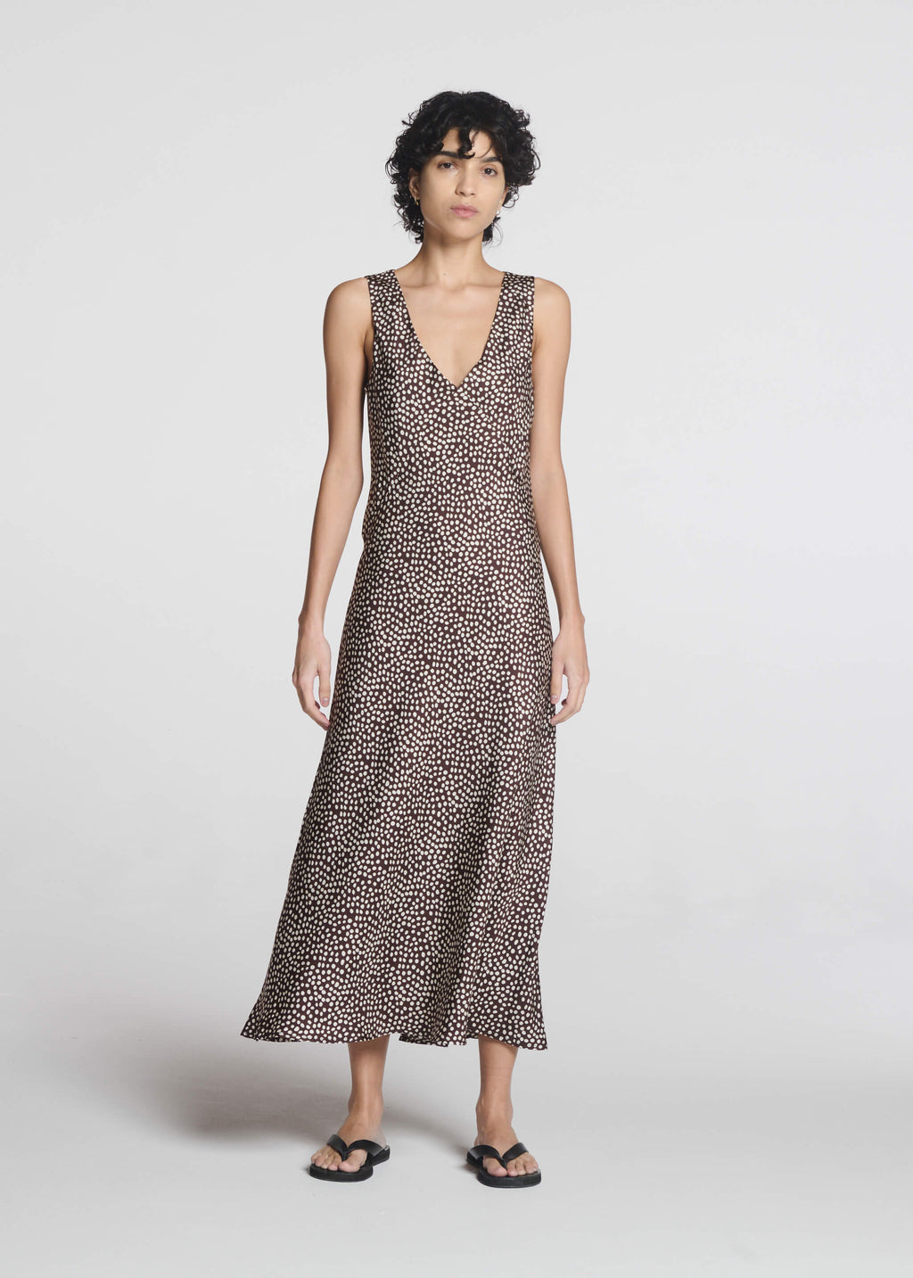 Provence Dress Pebble Silk Twill