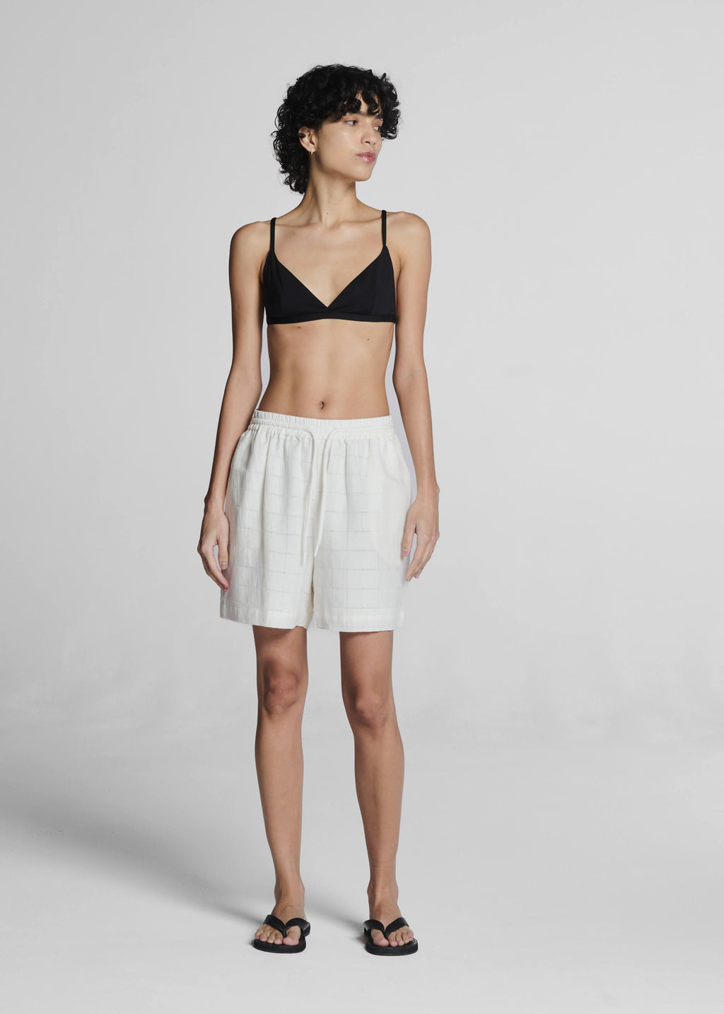 Boston Short Off White Linen Cotton