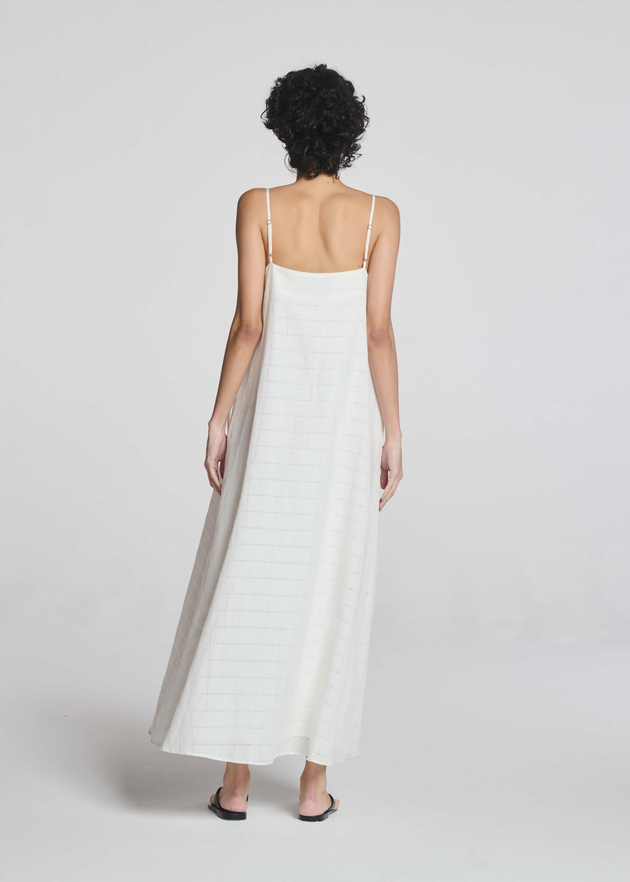 Melfi Dress Off White Linen Cotton