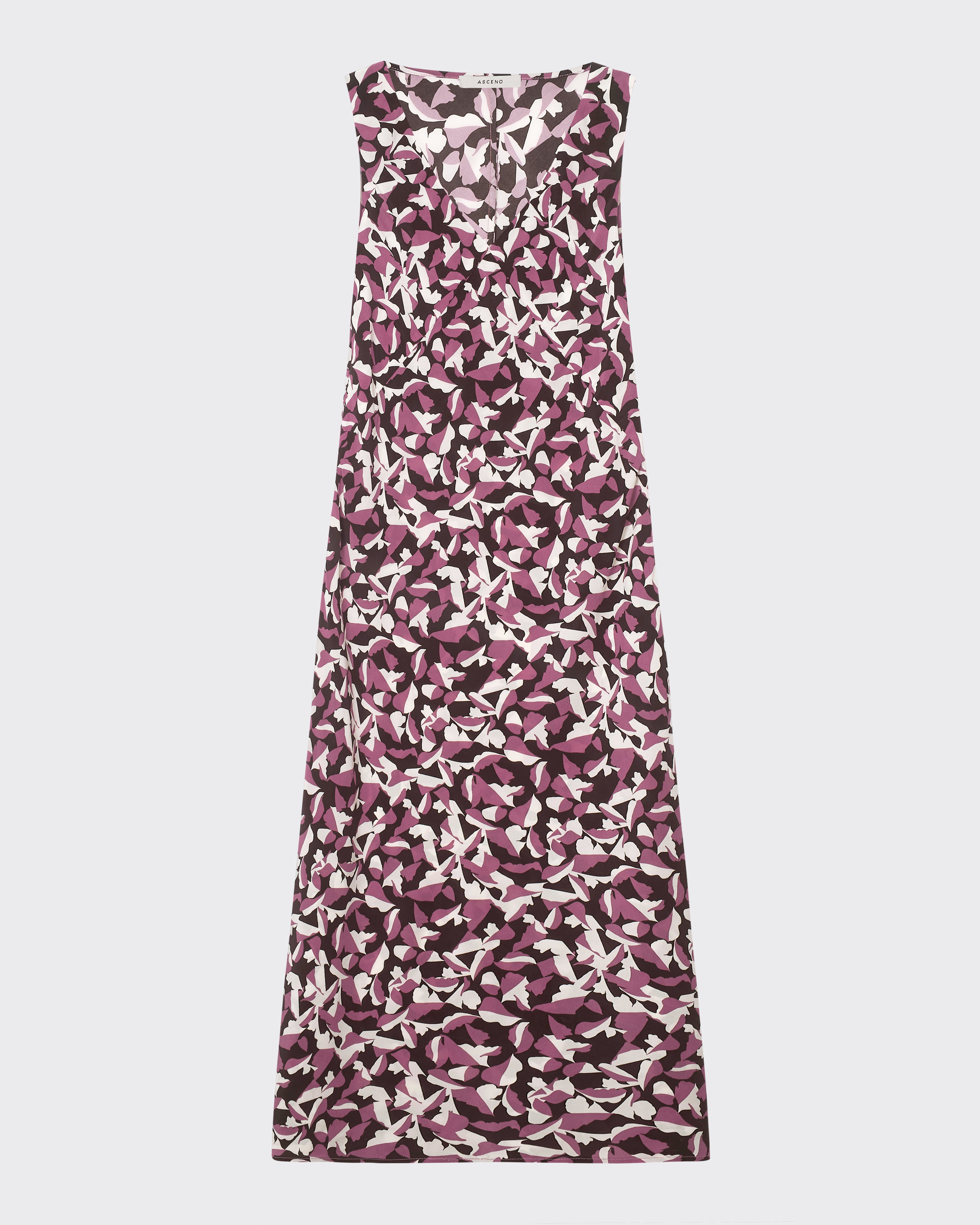 Provence Dress Botanical Rose Pink Silk Crepe