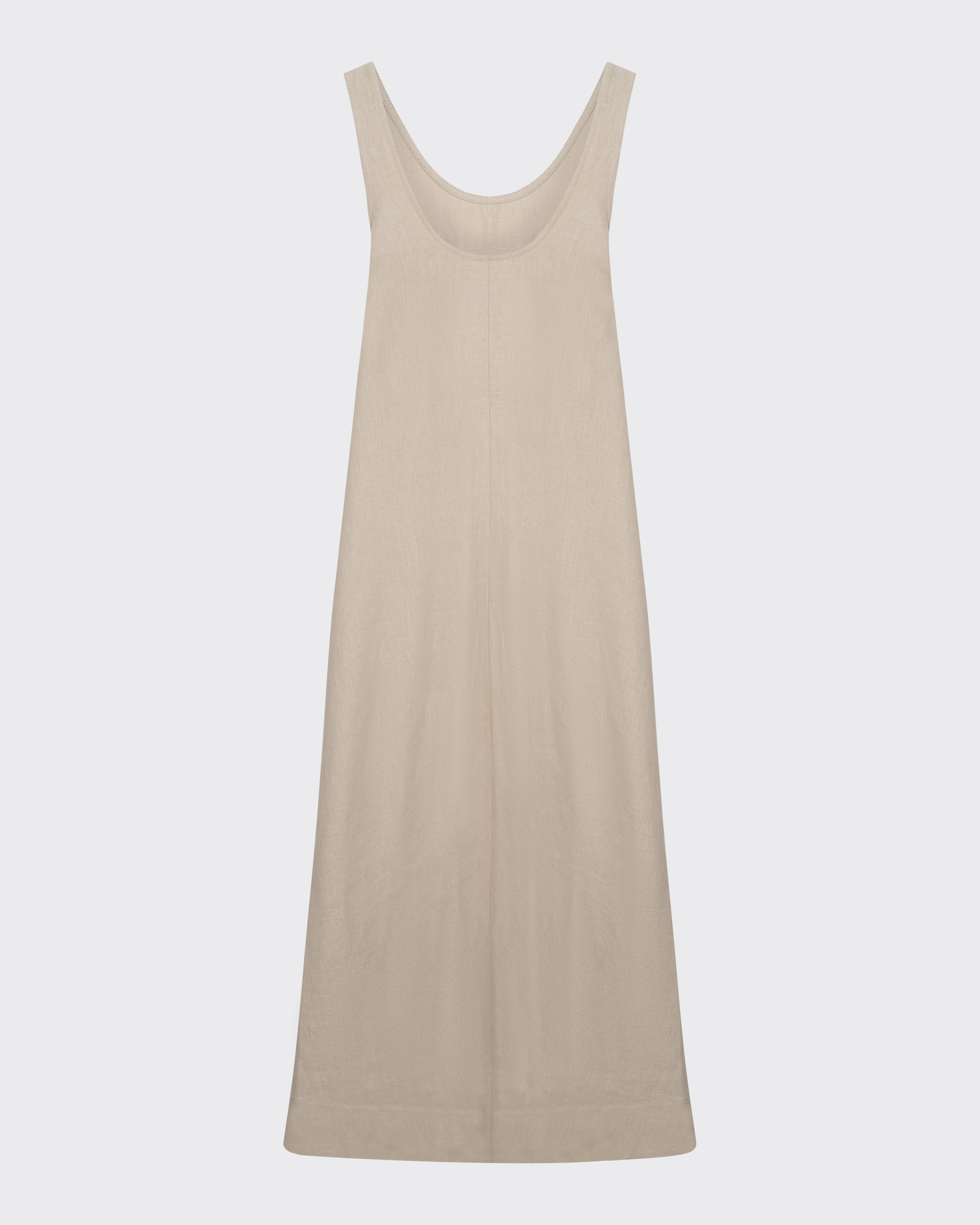 Capri Dress Heathered Sand Linen