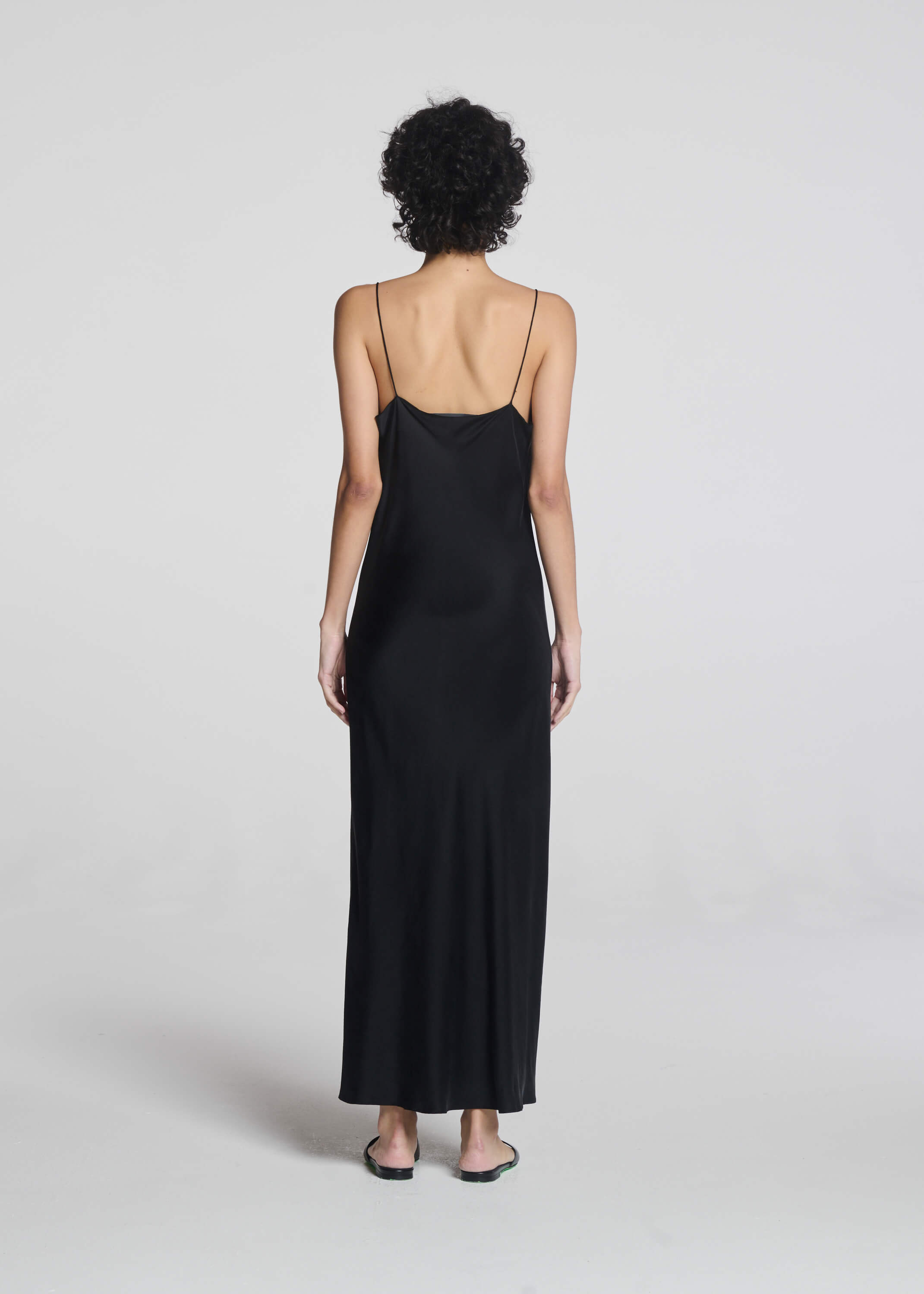 Lyon Slip Dress Black Silk
