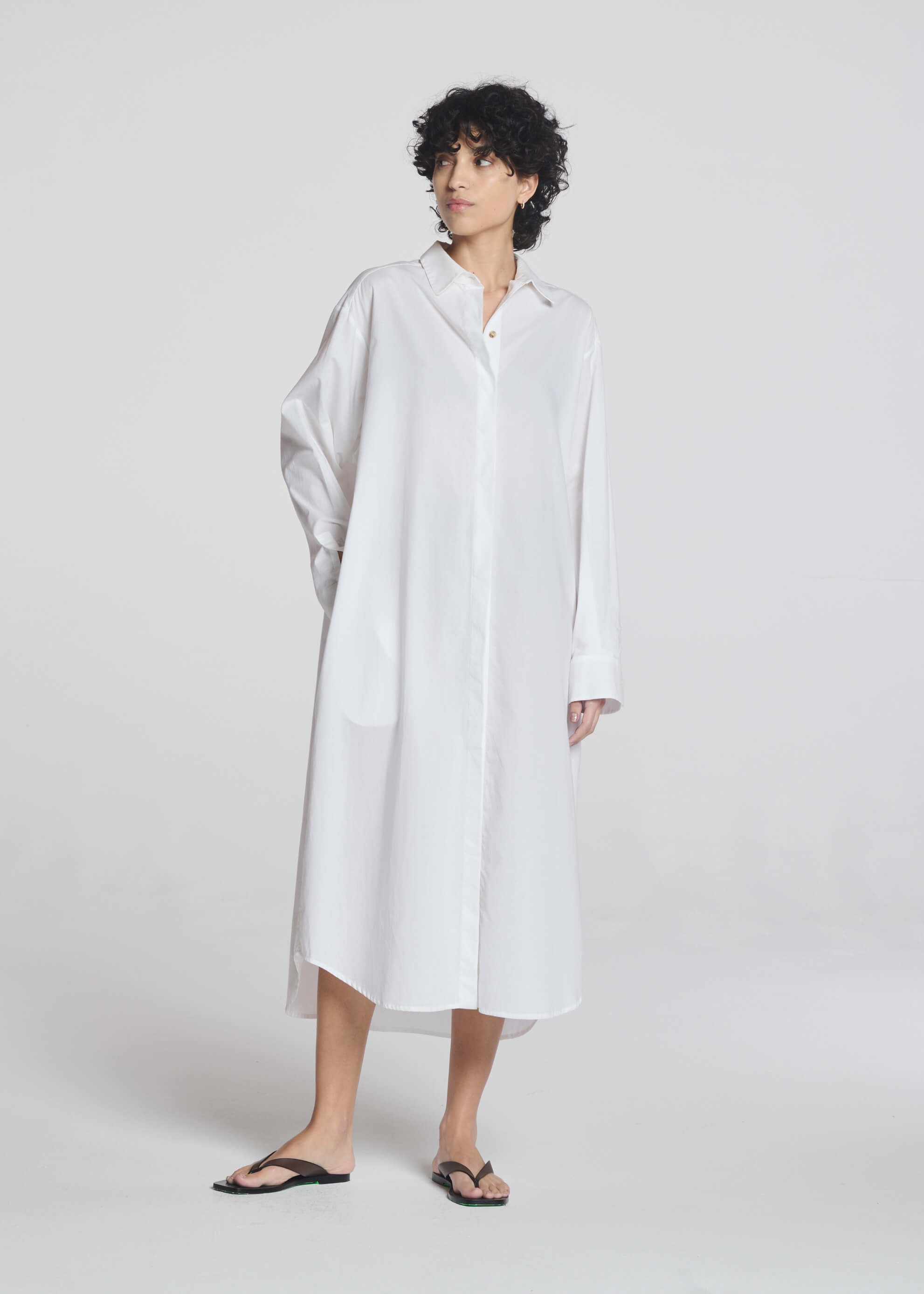 Allegra Shirt Dress White Cotton