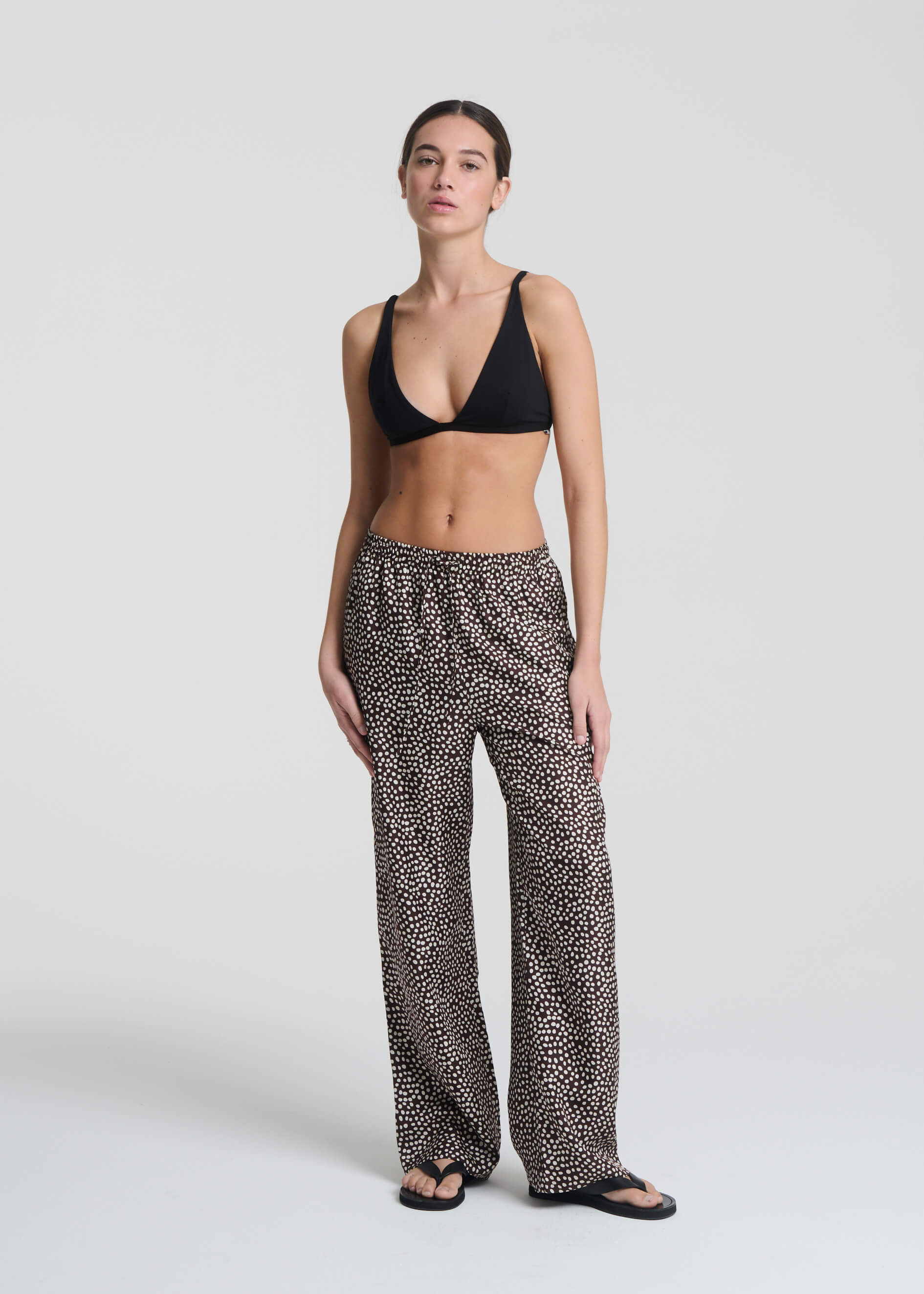 Aurelia Trouser Pebble Brown Silk Twill
