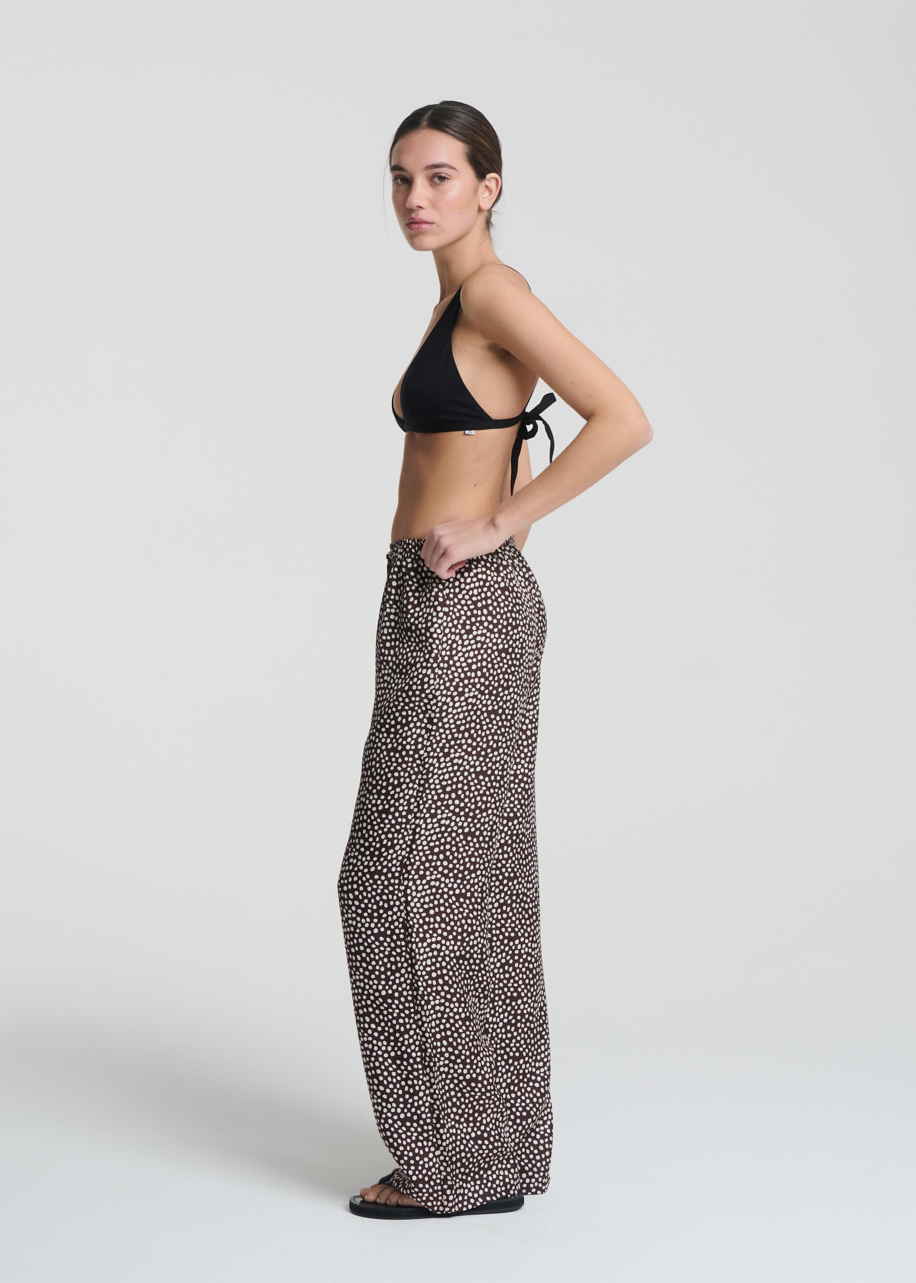 Aurelia Trouser Pebble Brown Silk Twill