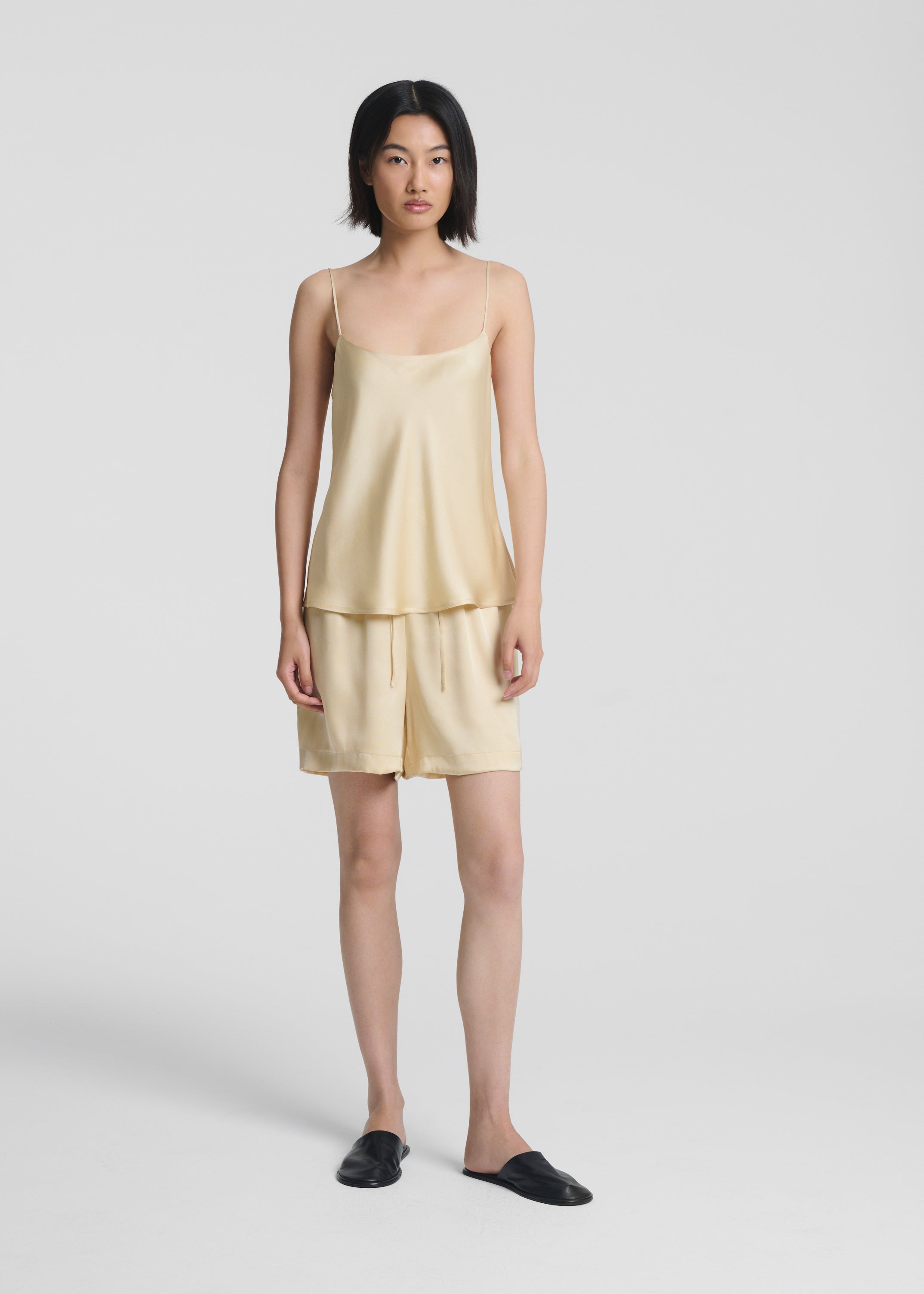 Matera Top Champagne Silk Satin