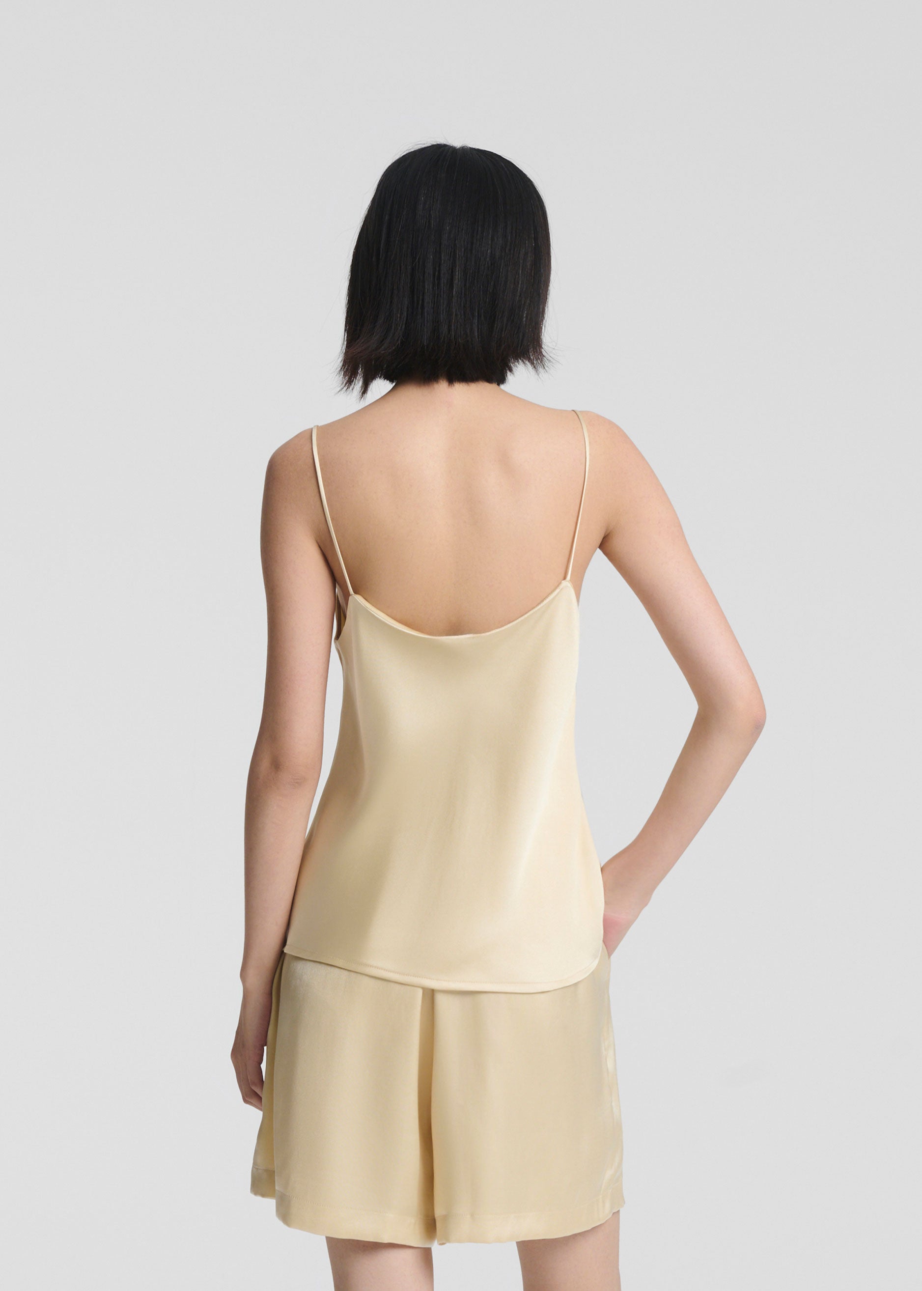 Matera Top Champagne Silk Satin