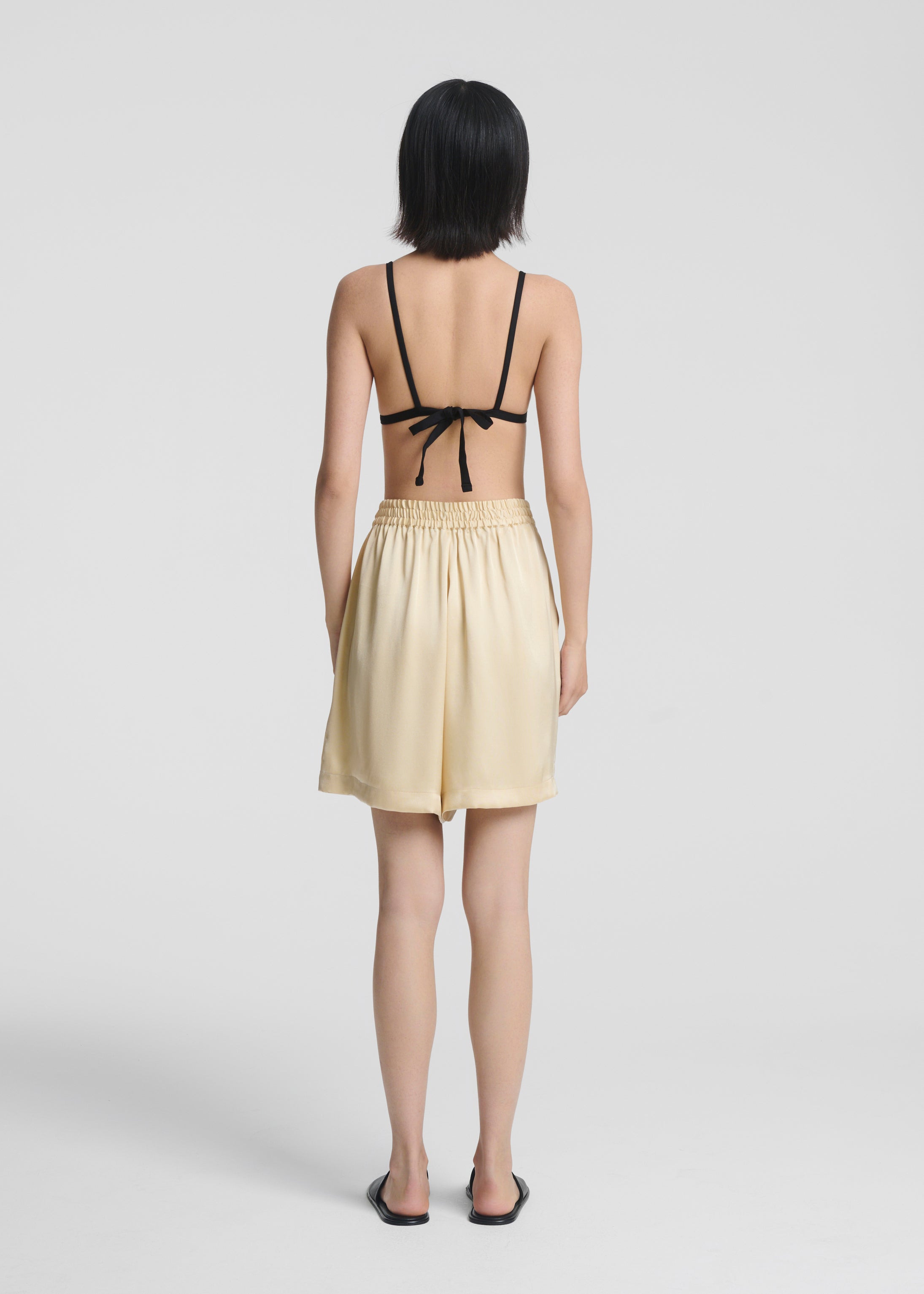 Boston Short Champagne Silk Satin