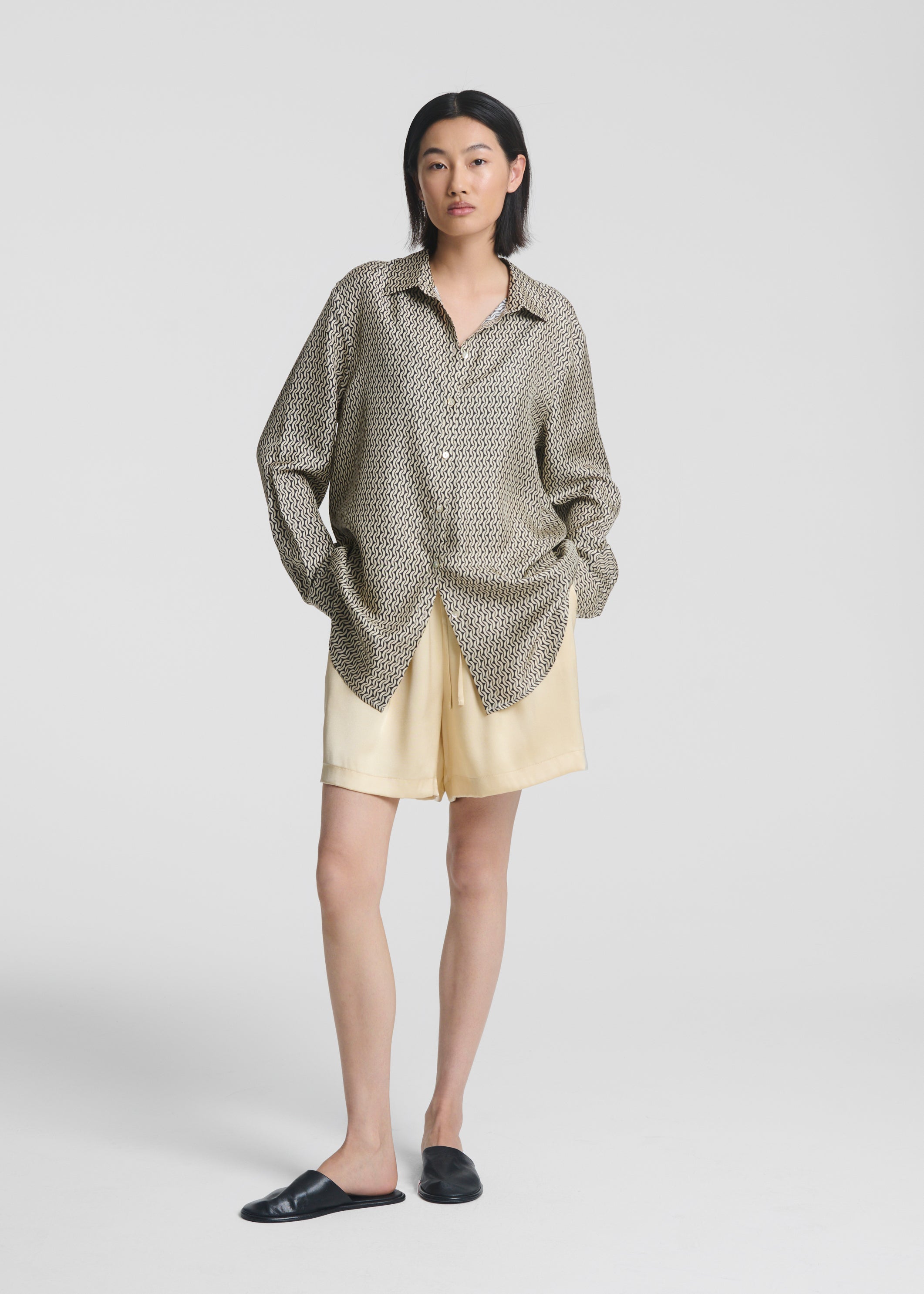 London Shirt Crescent Silk Twill