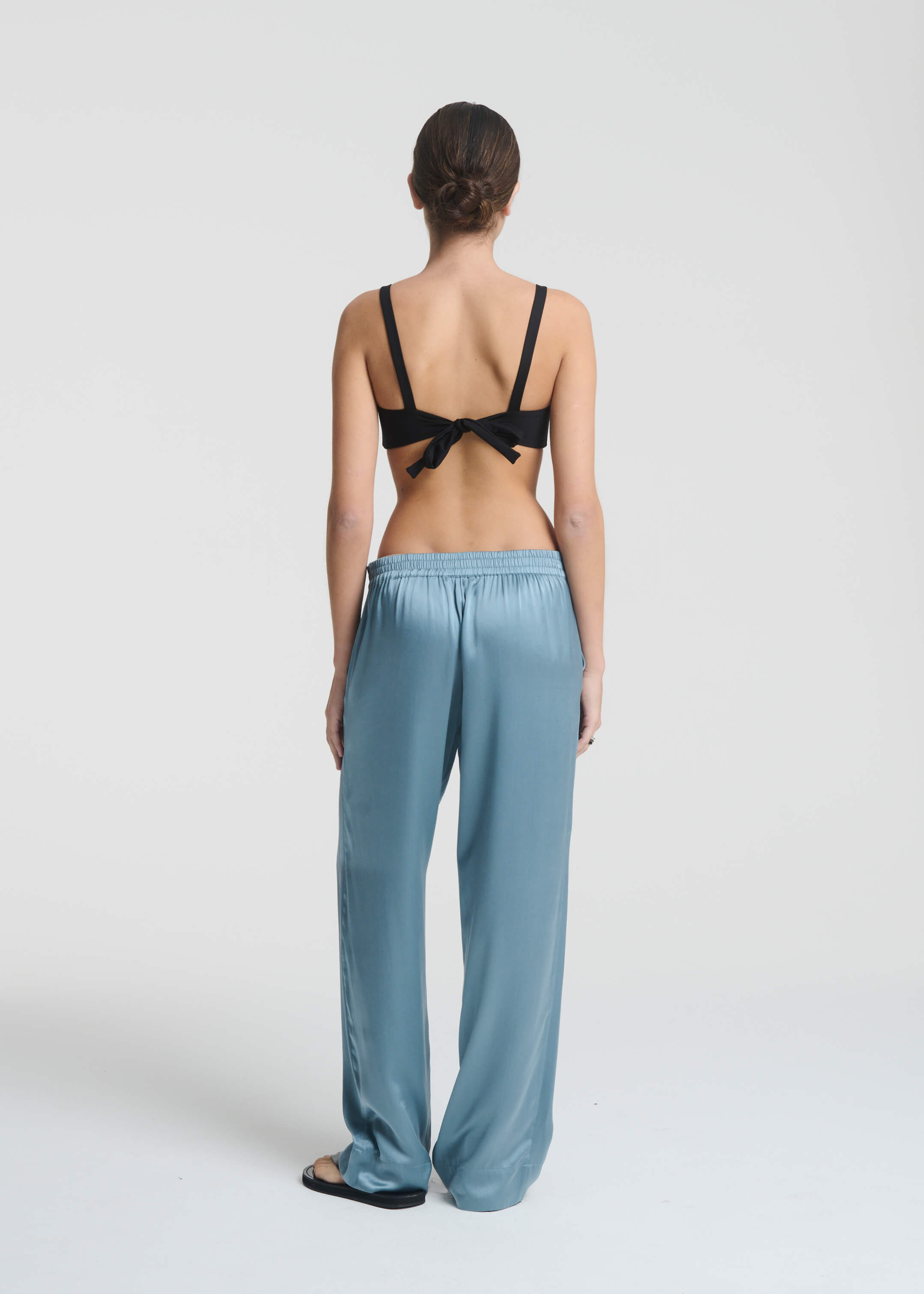 London Trouser Dust Blue Silk