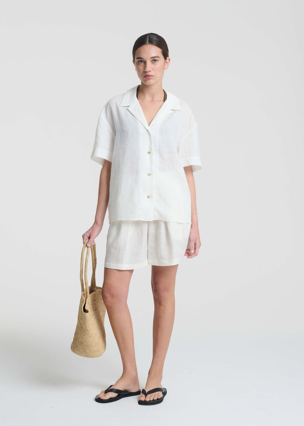 Prague Shirt Lemon Organic Linen