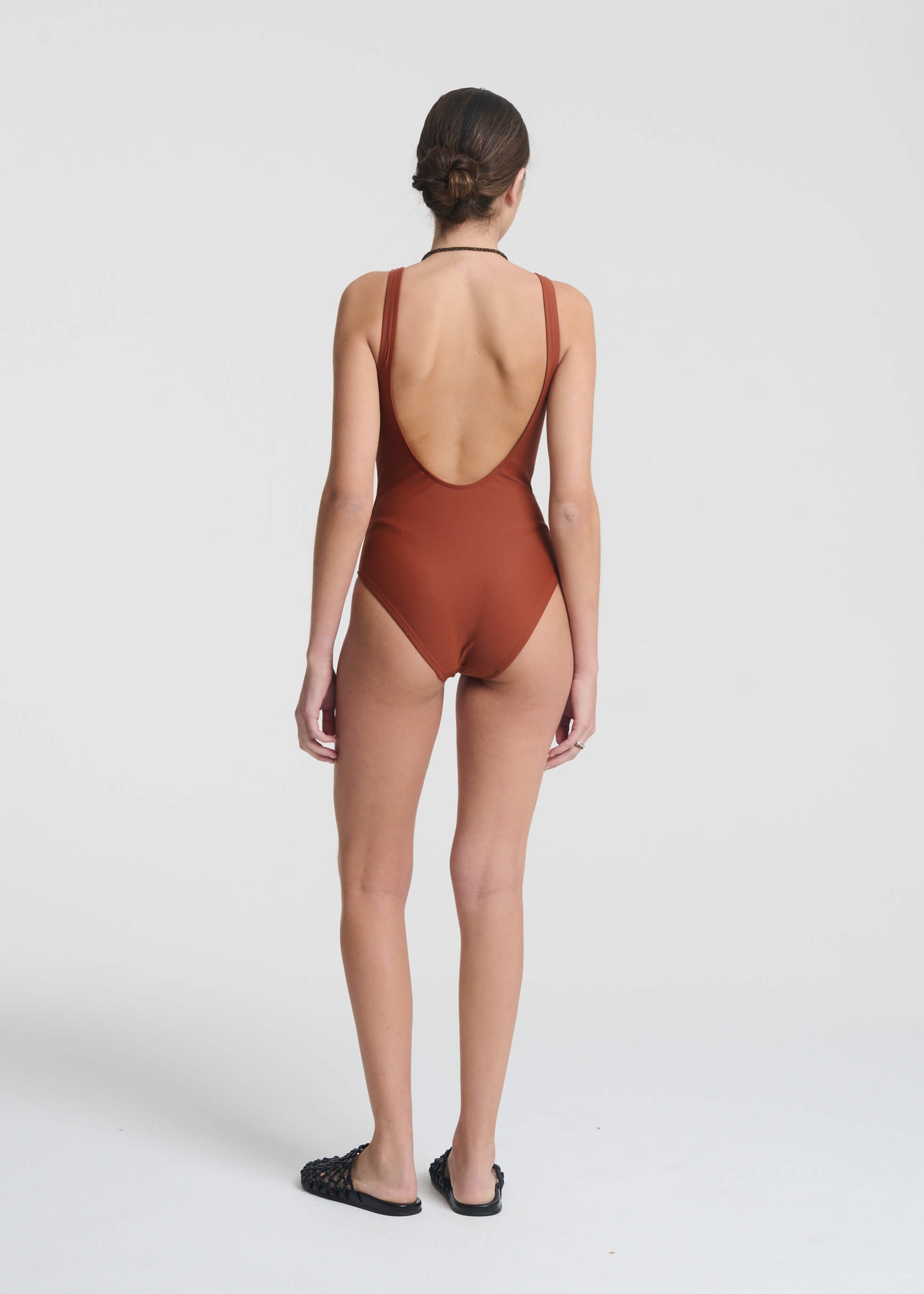 Comporta V-Neck Swimsuit Copper