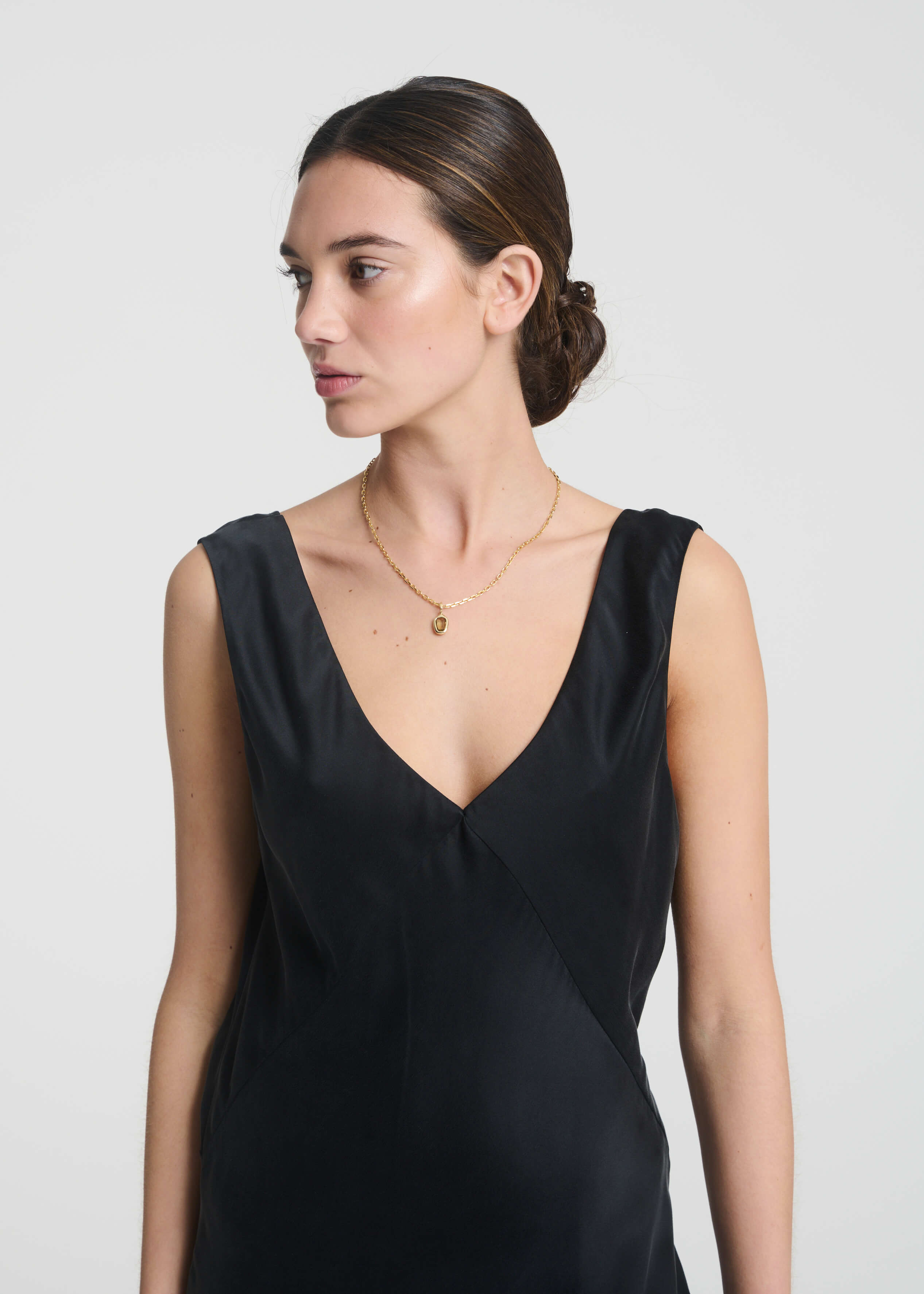 Bordeaux Slip Dress Black Silk Bordeaux Slip Dress Black Silk