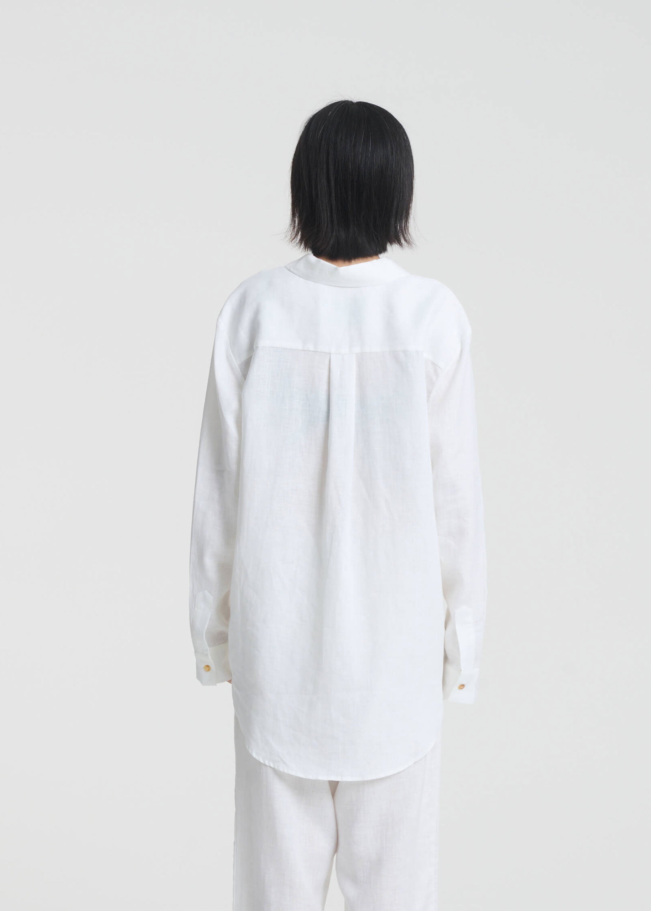 London Shirt White Organic Linen