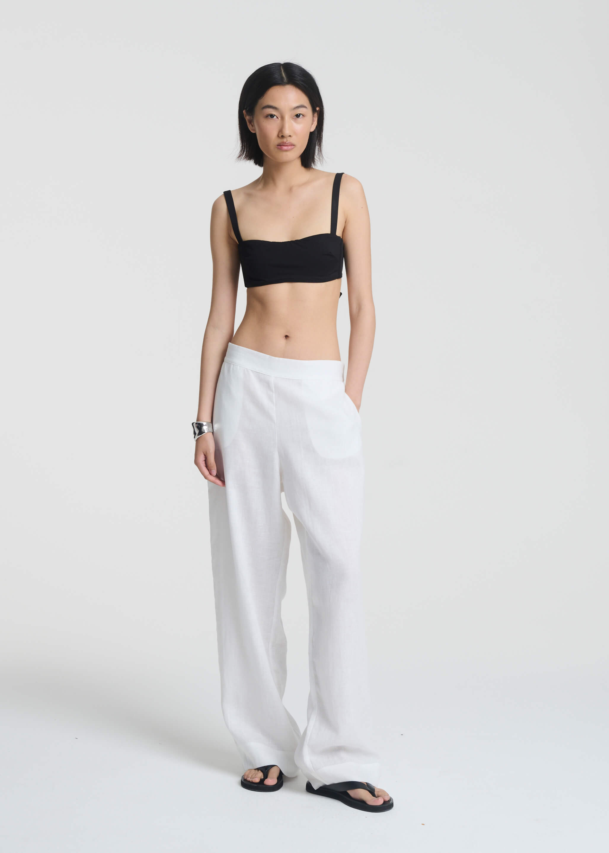 London Trouser White Organic Linen