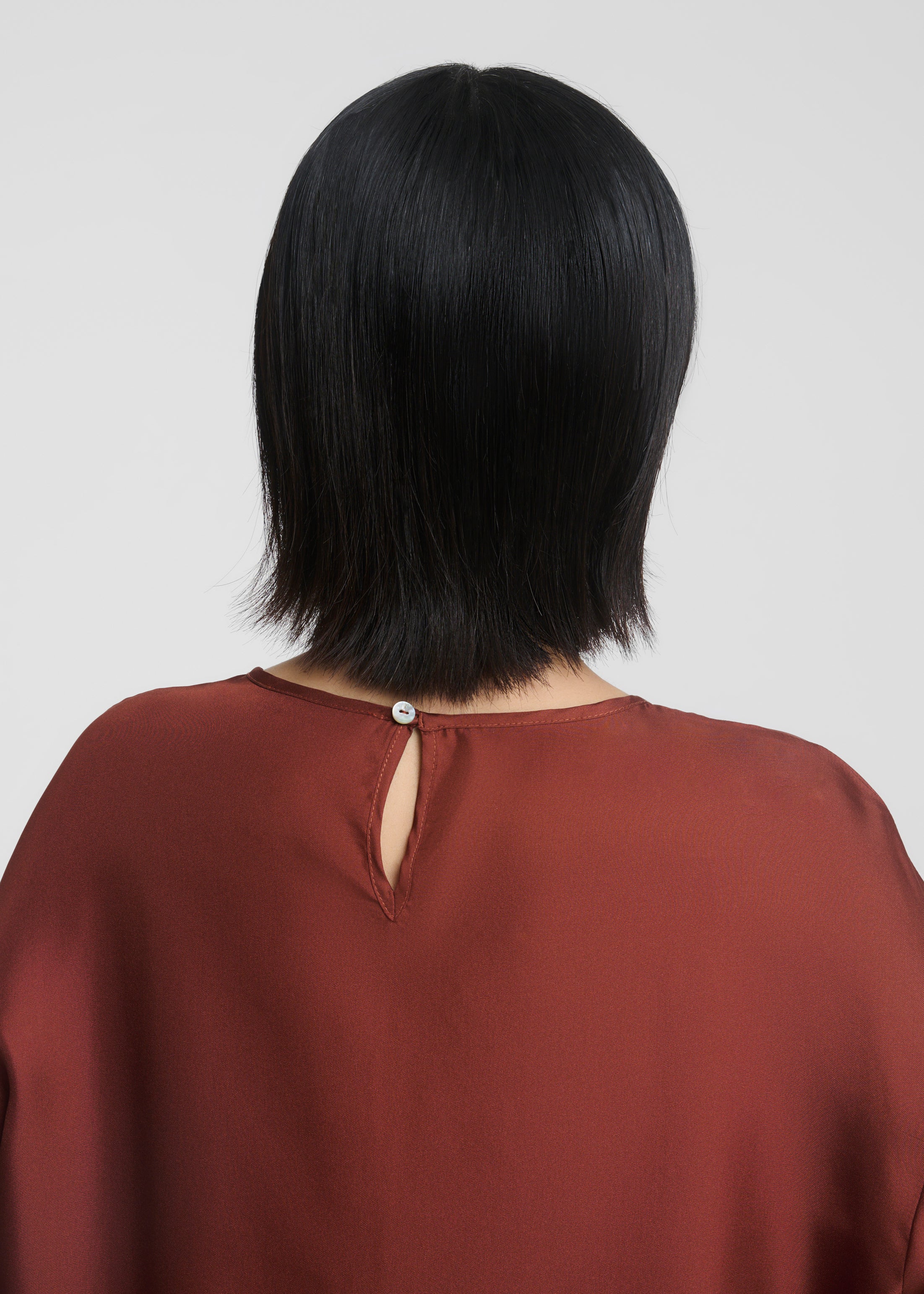 Byron Top Rust Silk Satin