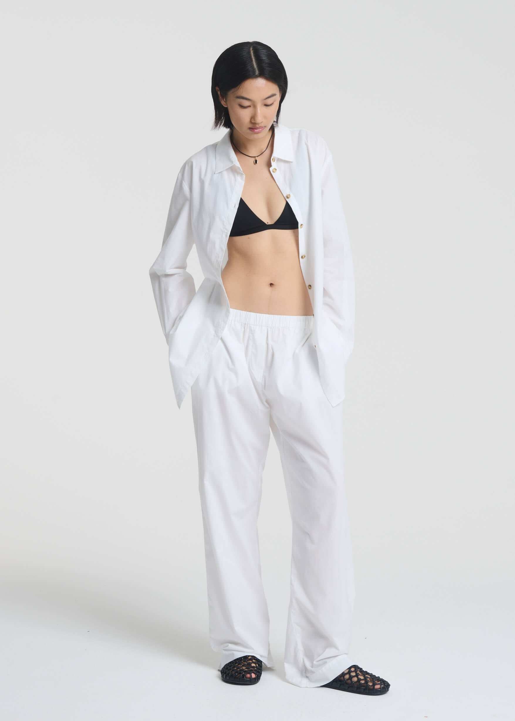 Rosa Trouser White Cotton