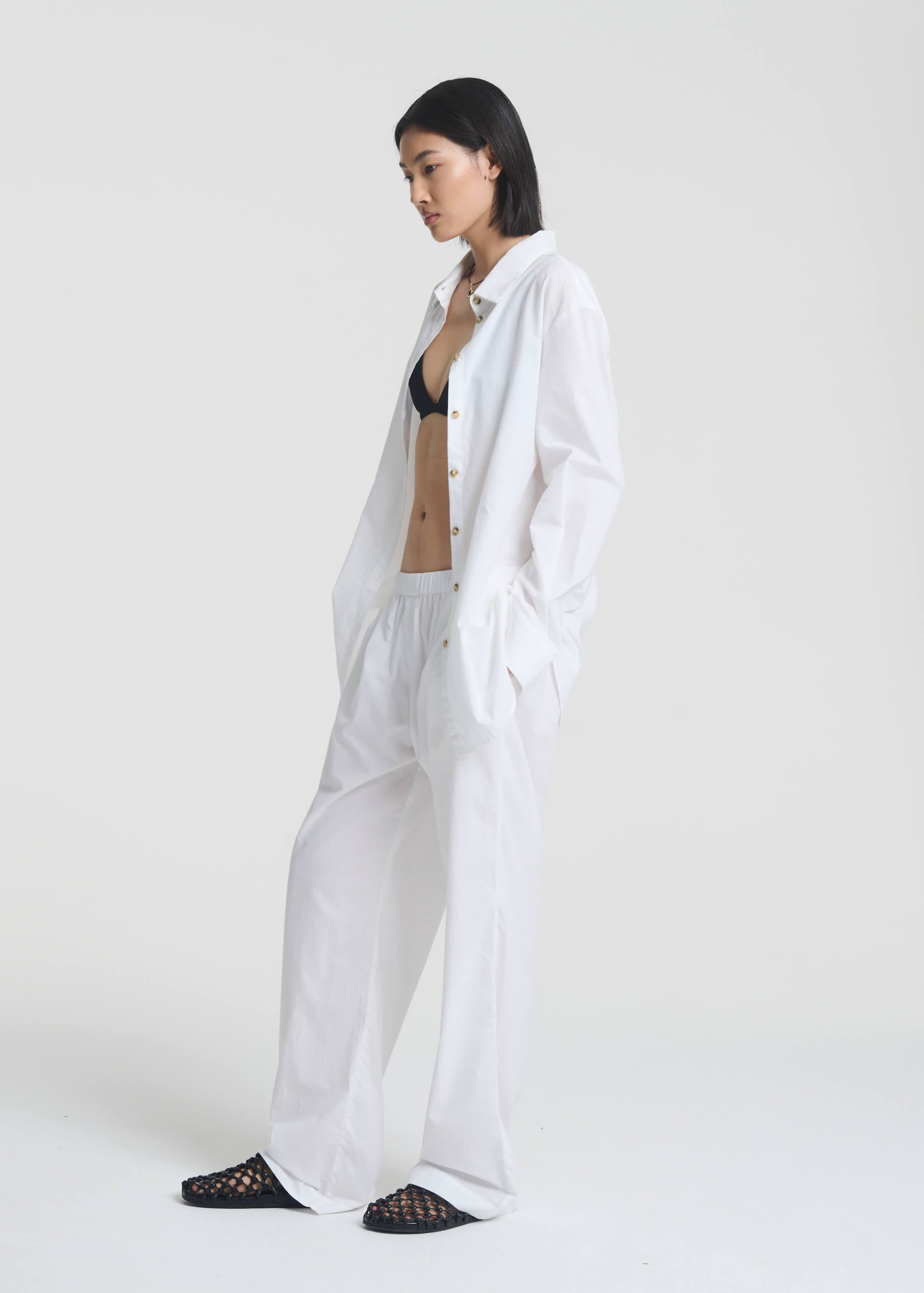 Rosa Trouser White Cotton