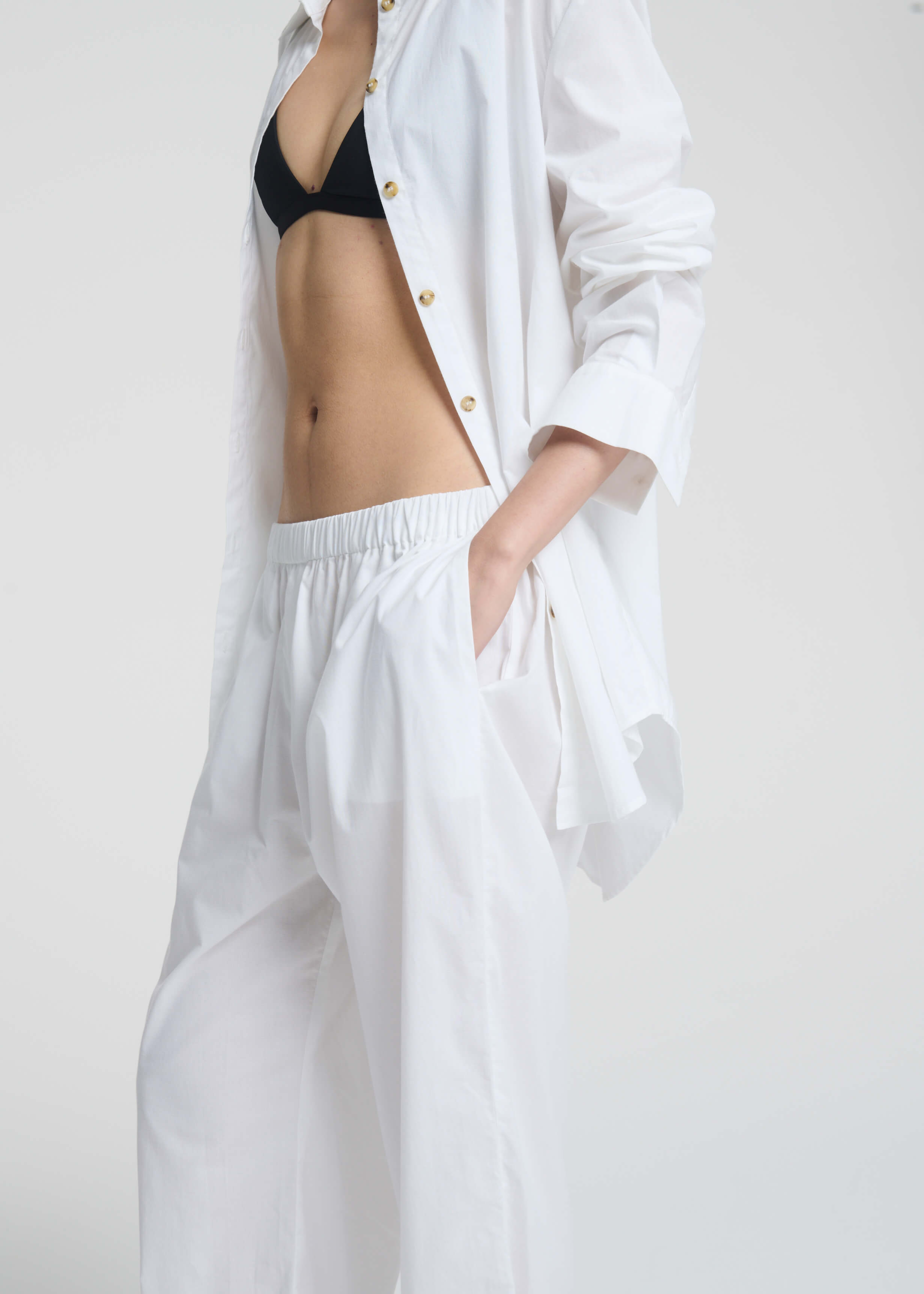 Rosa Trouser White Cotton