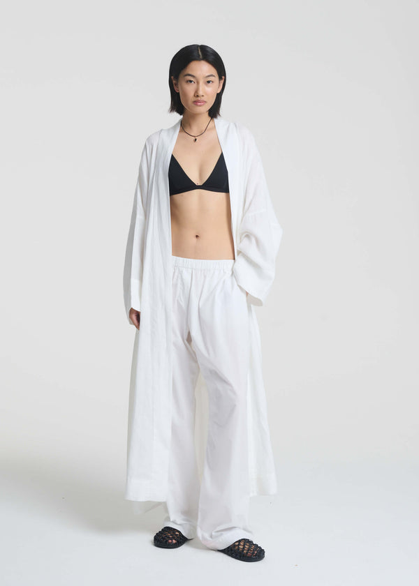 Athens Robe White Organic Linen