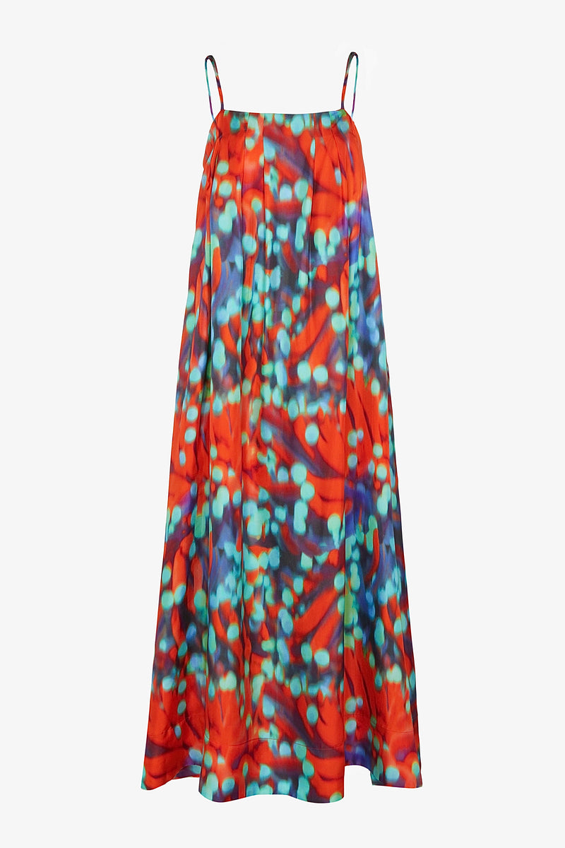 Heather Wobble Print Silk Twill Dress