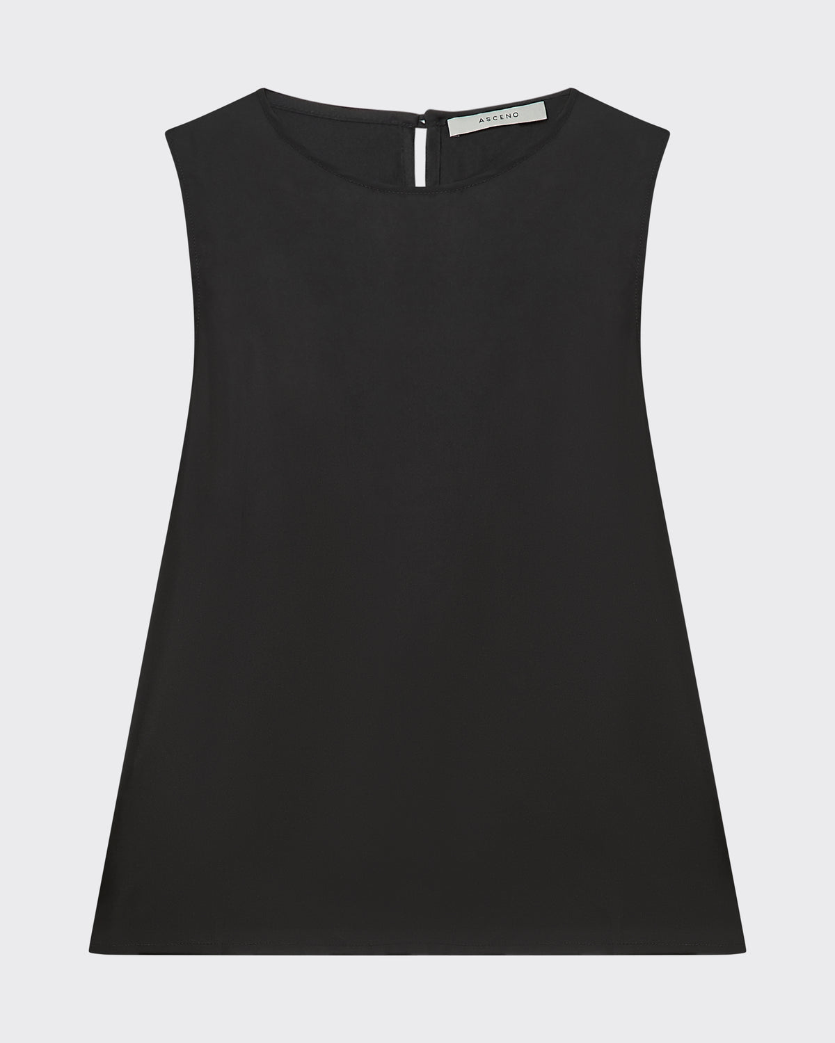 Trento Top Black Silk Twill